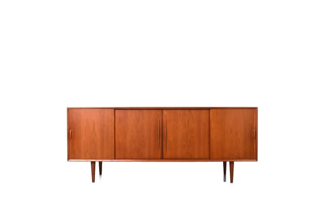 Sideboard, brown teak, Denmark, 1960s. - DIMENSION