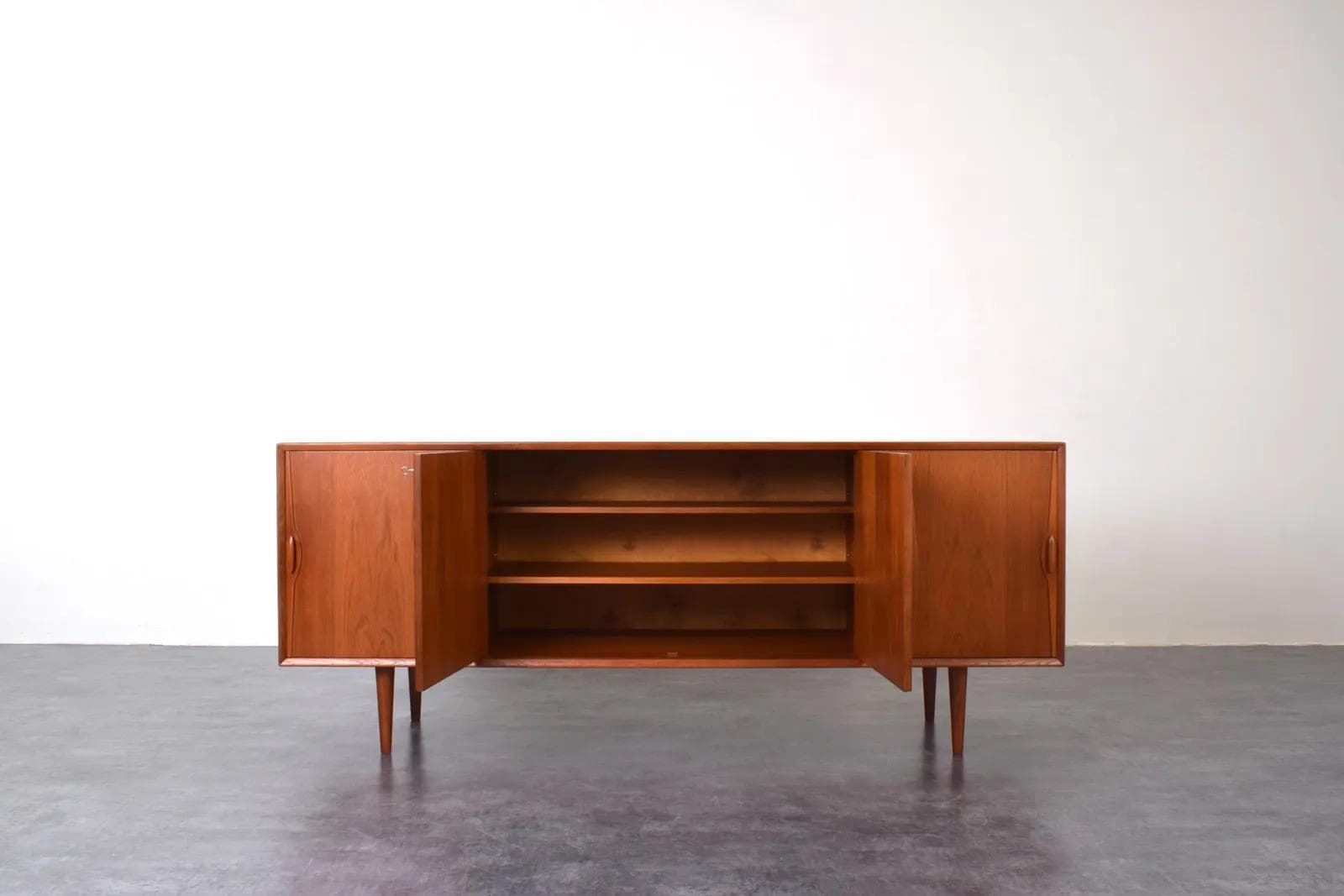 Sideboard, brown teak, Denmark, 1960s. - 315872