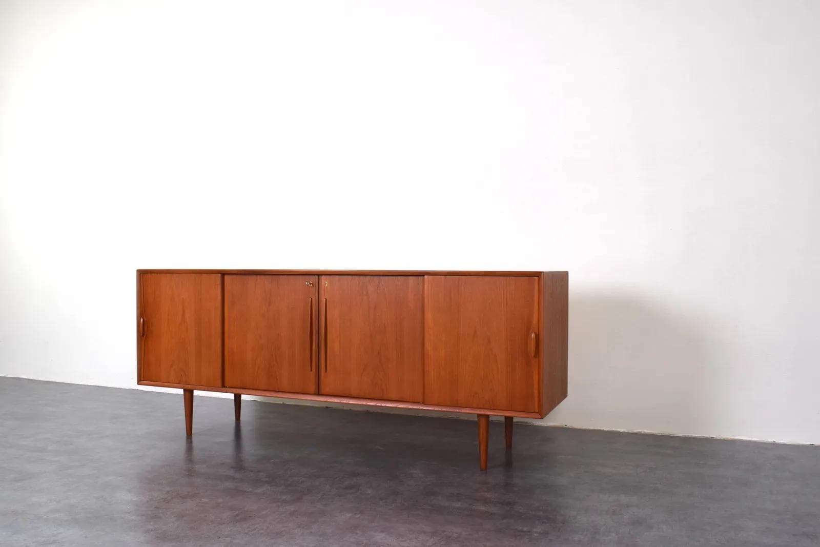Sideboard, brown teak, Denmark, 1960s. - 315877