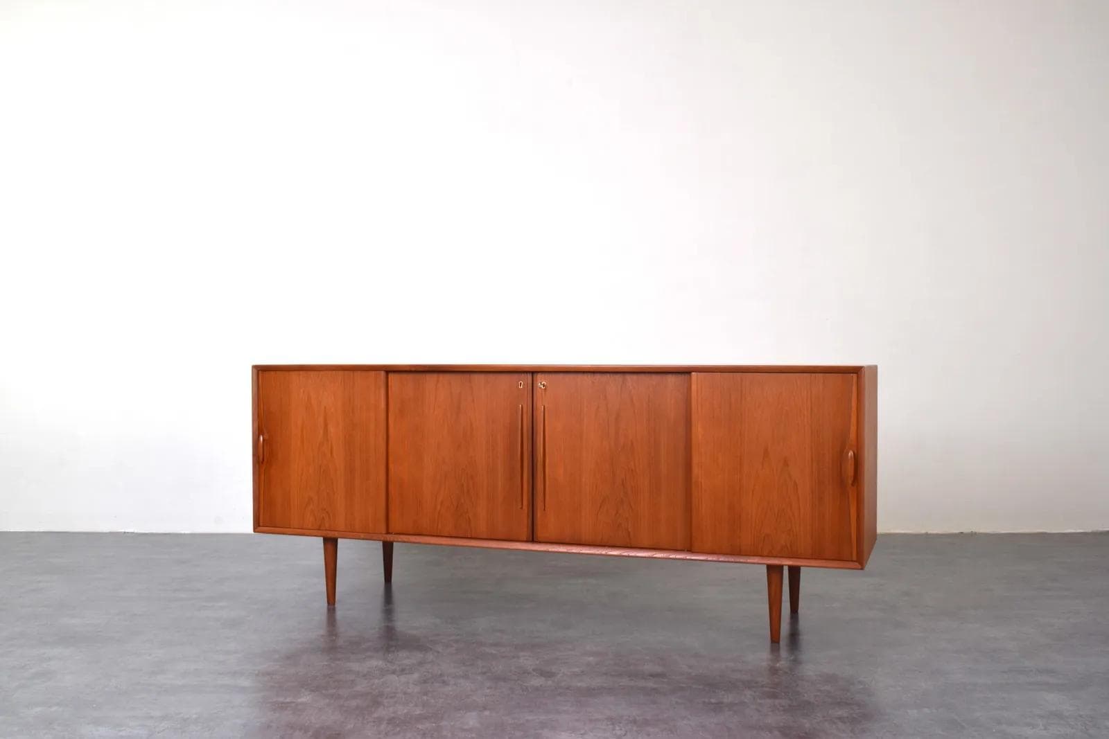Sideboard, brown teak, Denmark, 1960s. - 315871