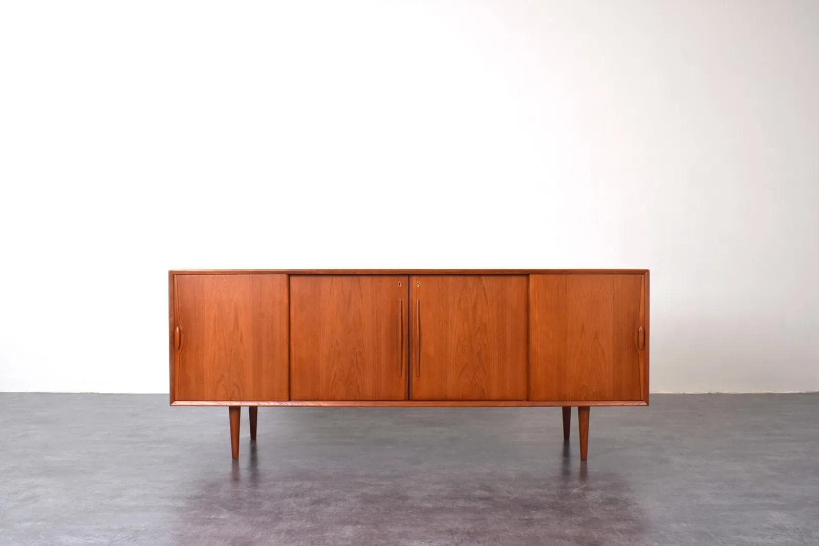 Sideboard, brown teak, Denmark, 1960s. - 315868