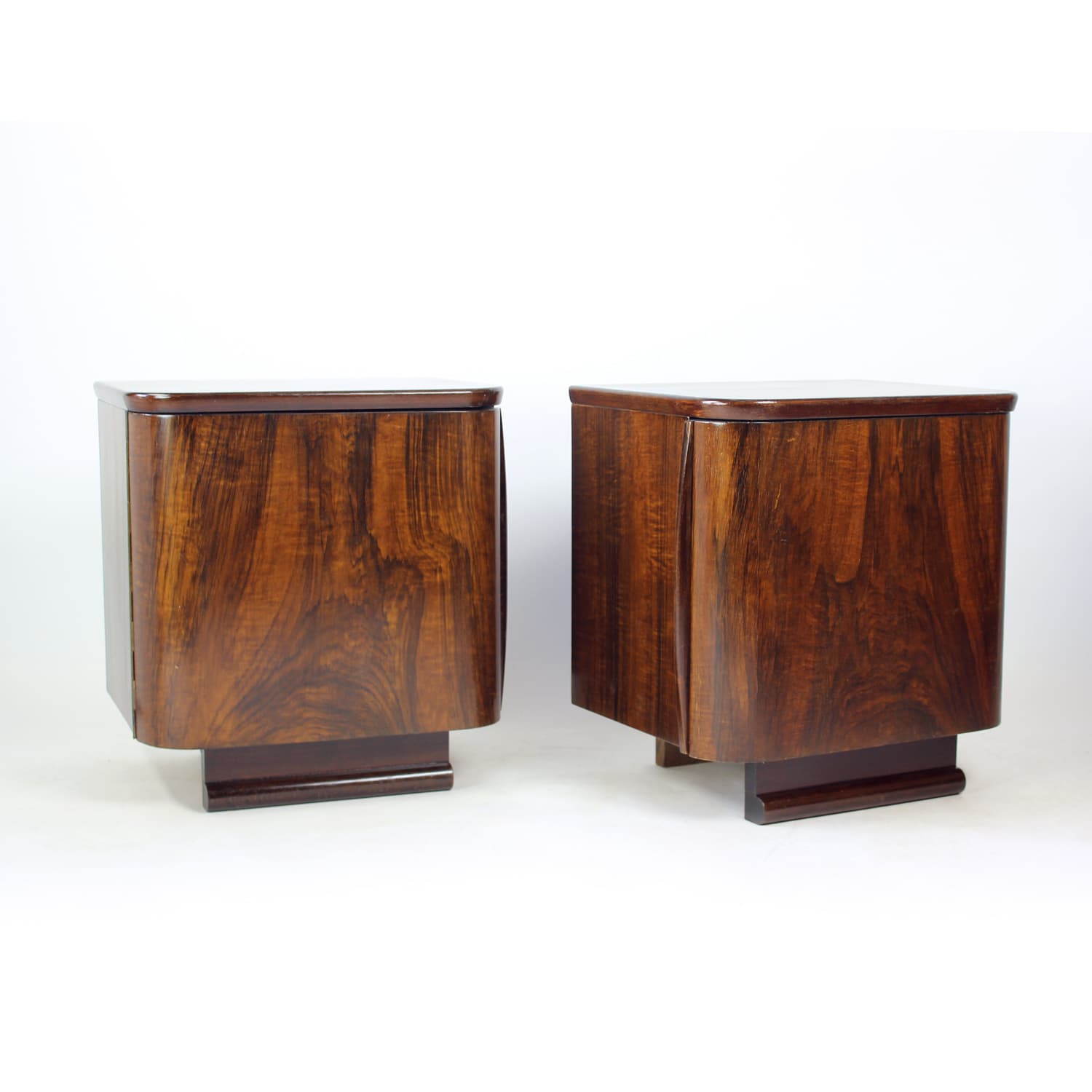 Pair of nightstands, brown, Czechoslovakia, 1950s - 314732