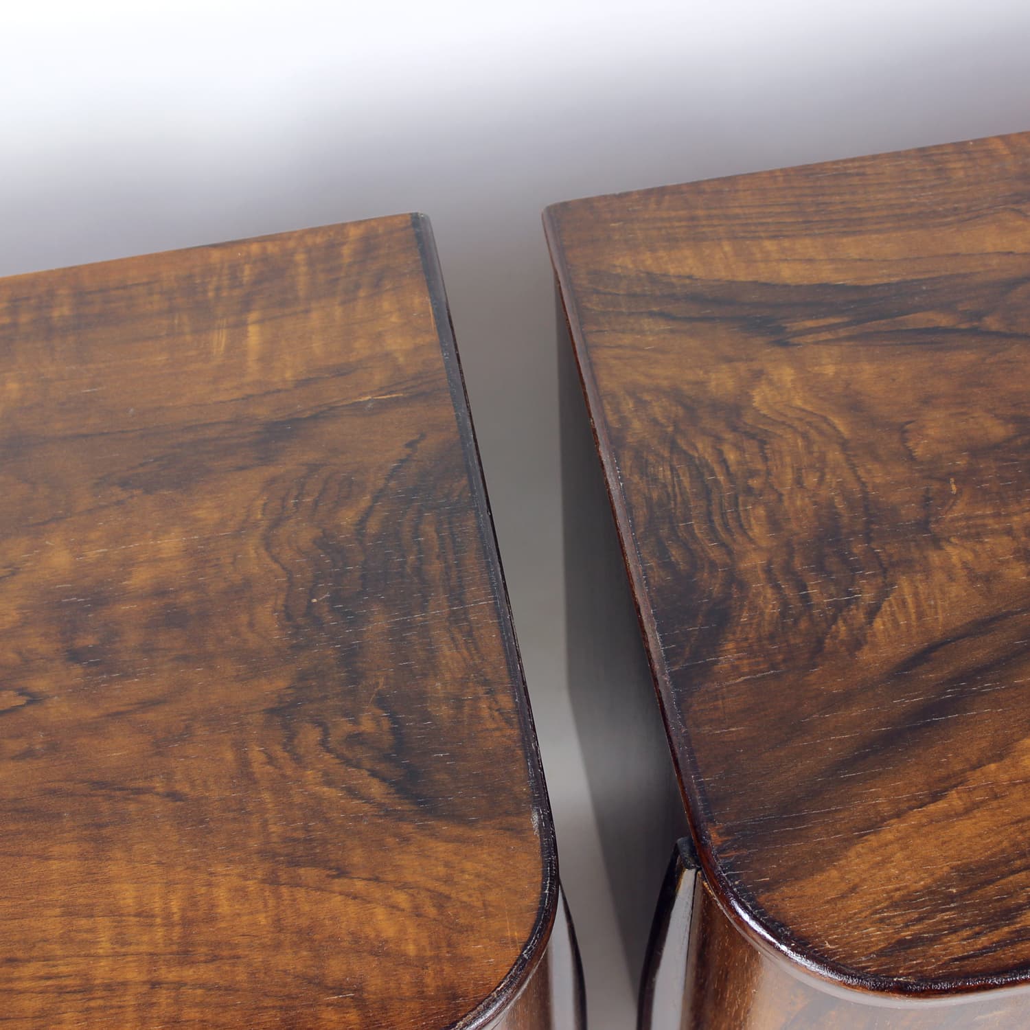 Pair of nightstands, brown, Czechoslovakia, 1950s - 314727