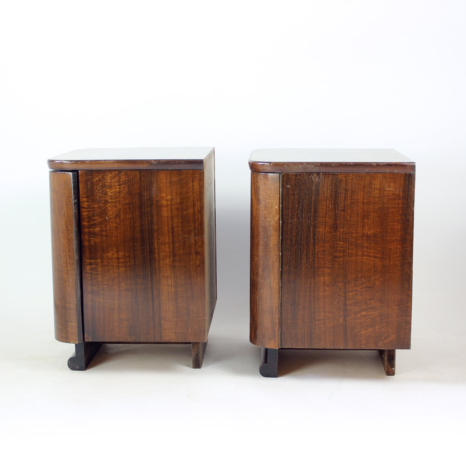 Pair of nightstands, brown, Czechoslovakia, 1950s - 314735