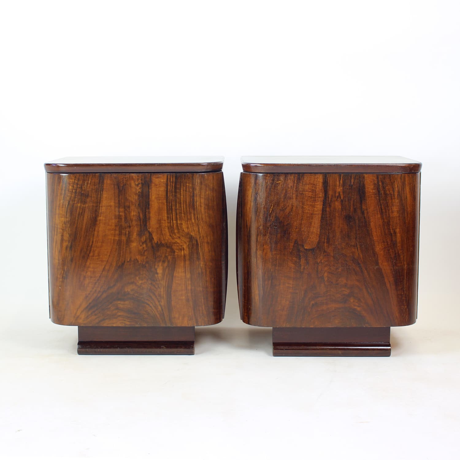 Pair of nightstands, brown, Czechoslovakia, 1950s - 314730