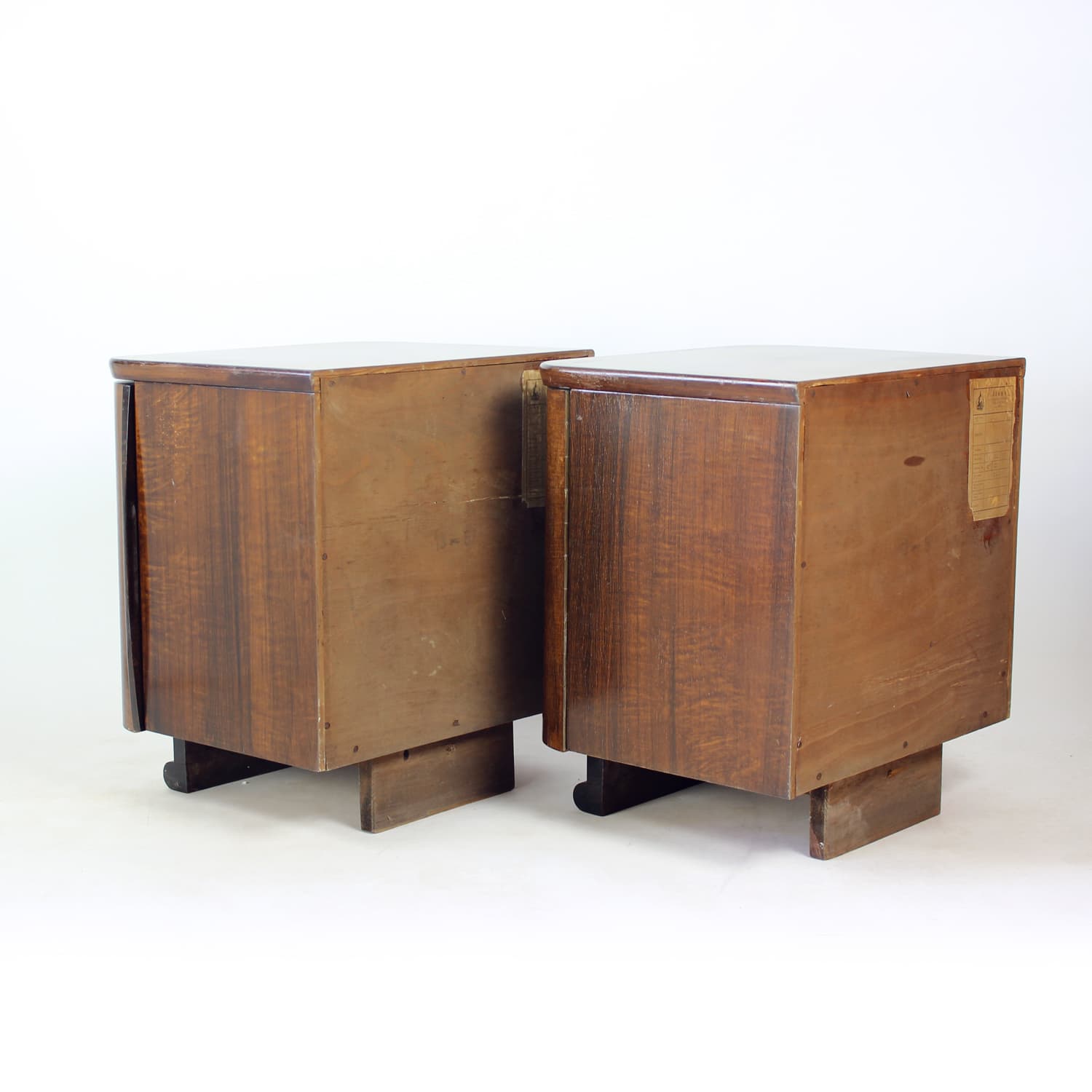 Pair of nightstands, brown, Czechoslovakia, 1950s - 314736