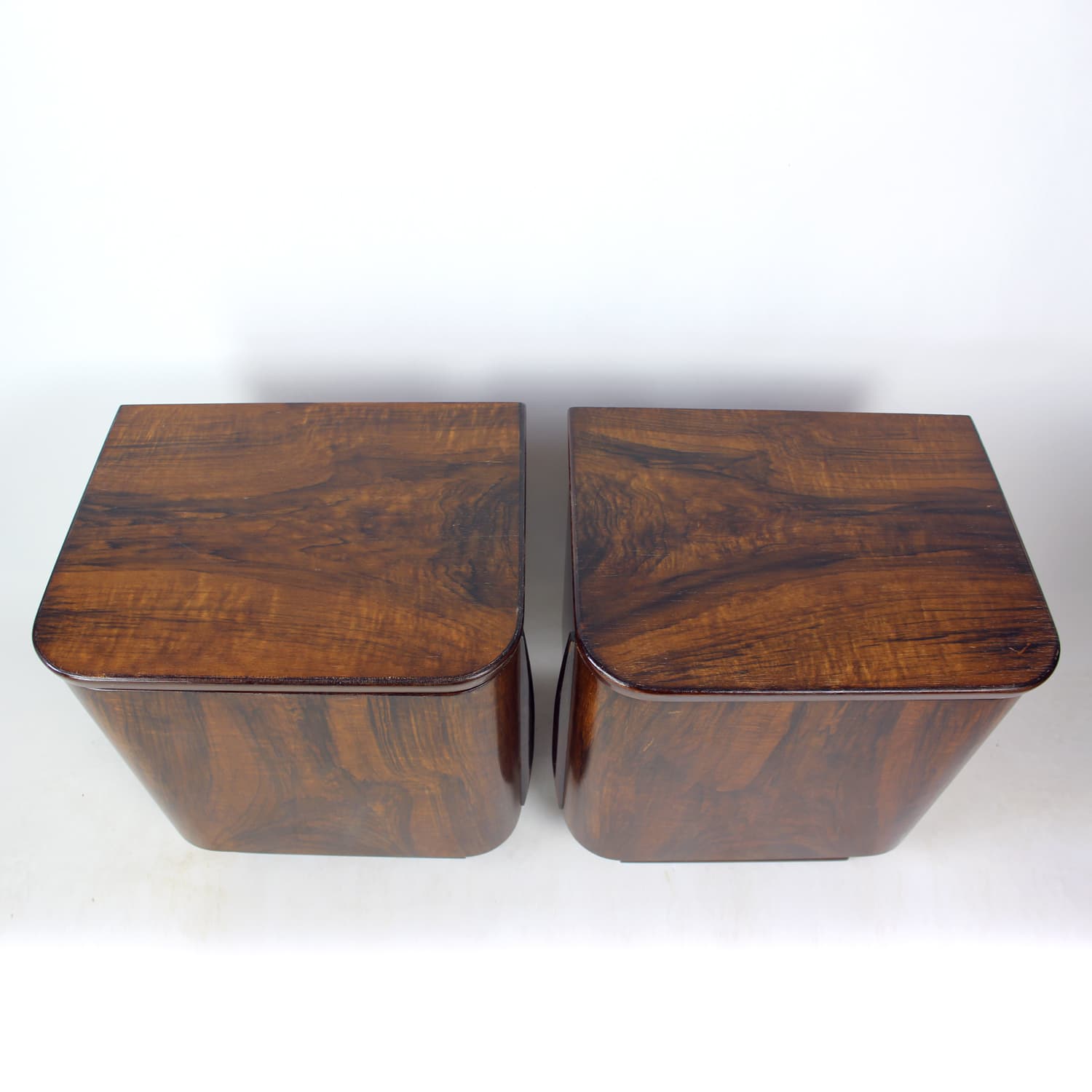 Pair of nightstands, brown, Czechoslovakia, 1950s - 314731