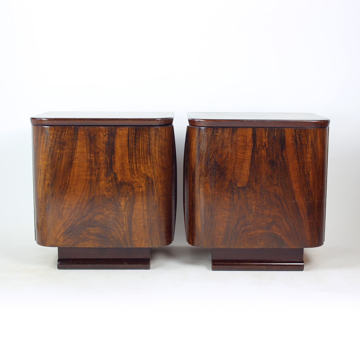 Pair of nightstands, brown, Czechoslovakia, 1950s - 314740