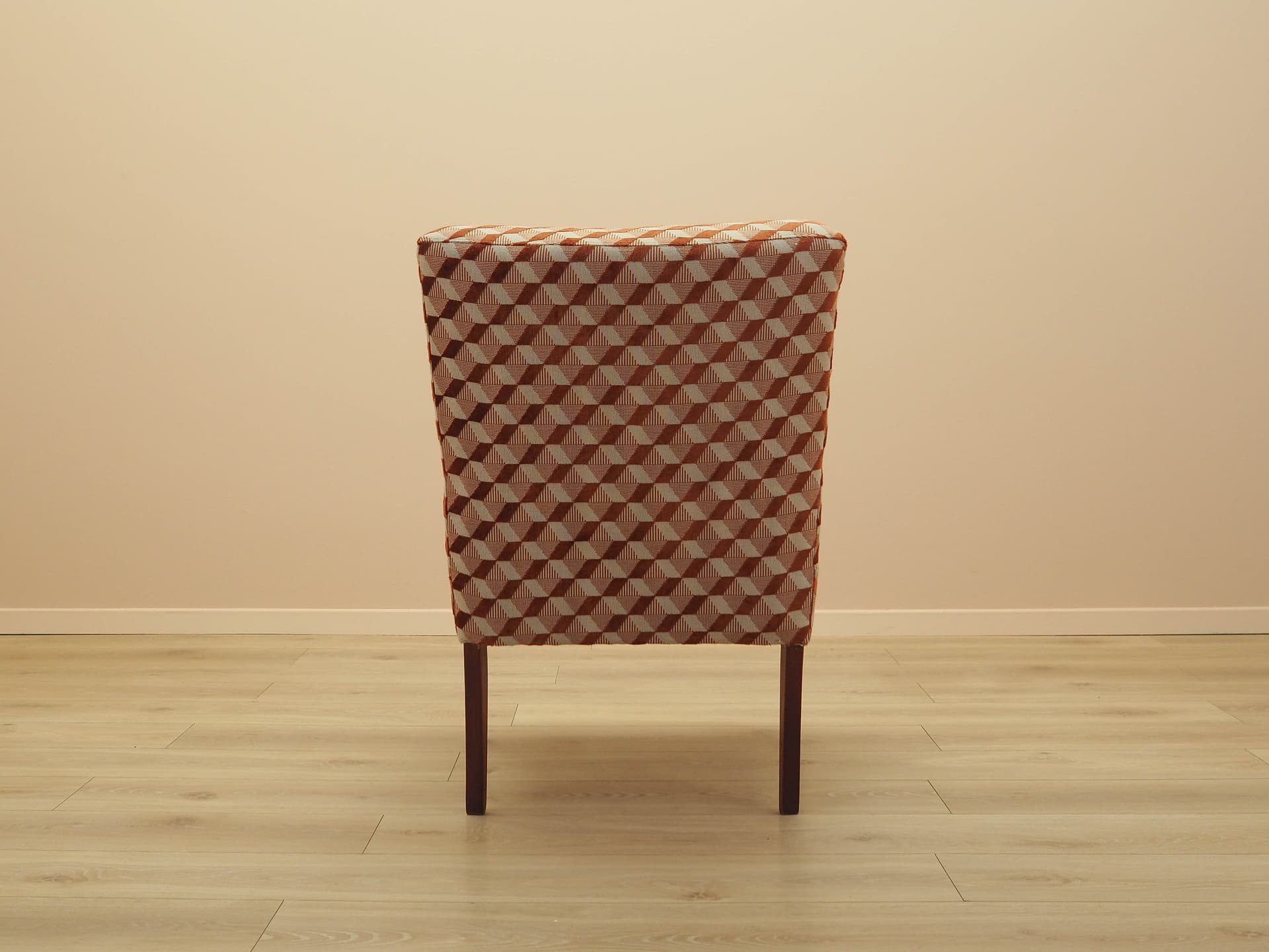 Fotel wypoczynkowy, tkanina multikolor, teak, Dania, lata 70. - 314777