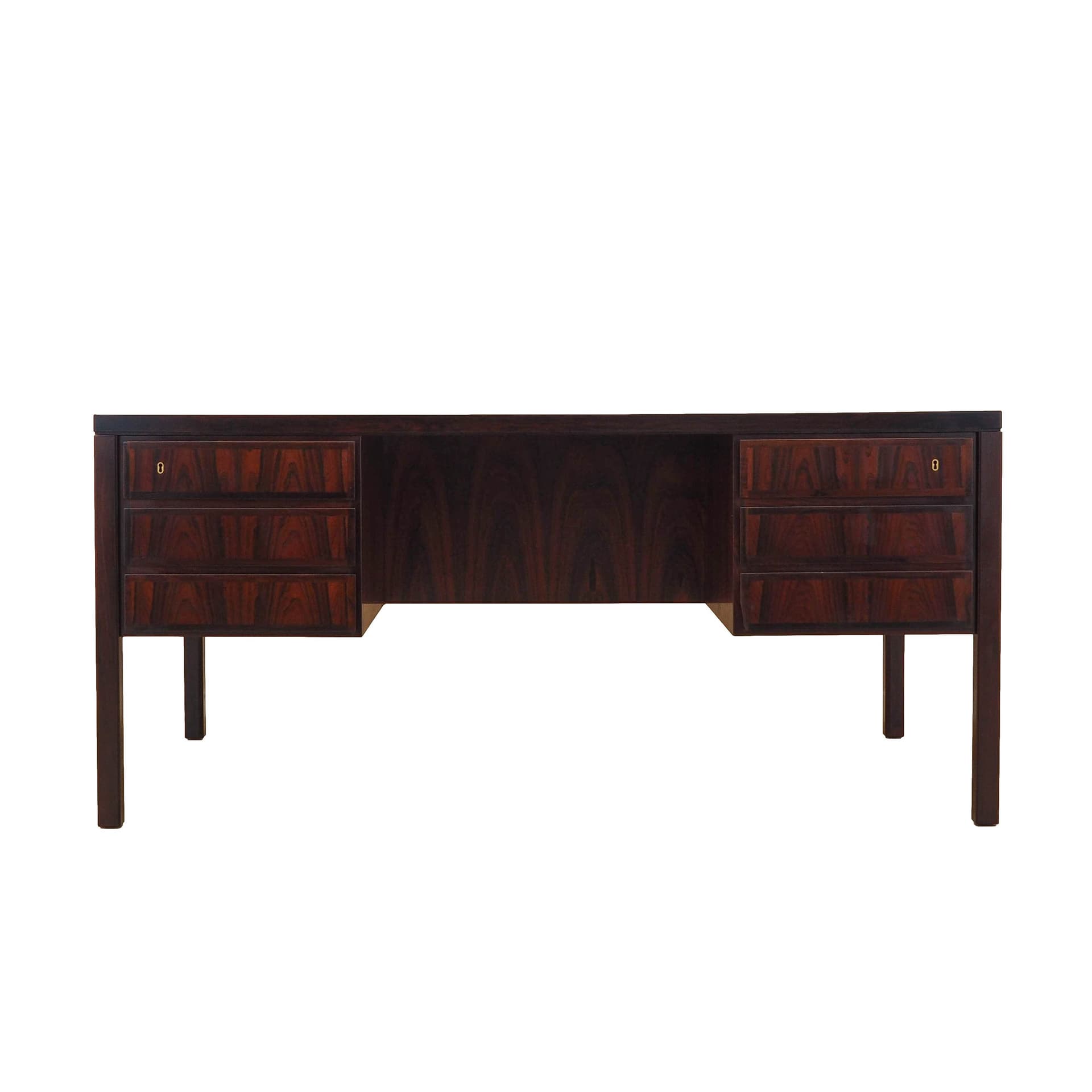 Desk Model 77, brown rosewood, Omann Jun, Denmark, 1970s.