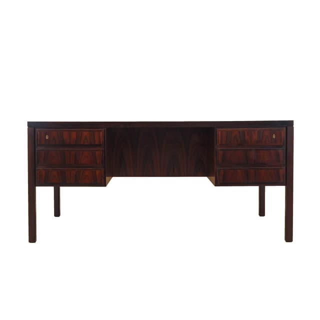 Desk Model 77, brown rosewood, Omann Jun, Denmark, 1970s. - DIMENSION