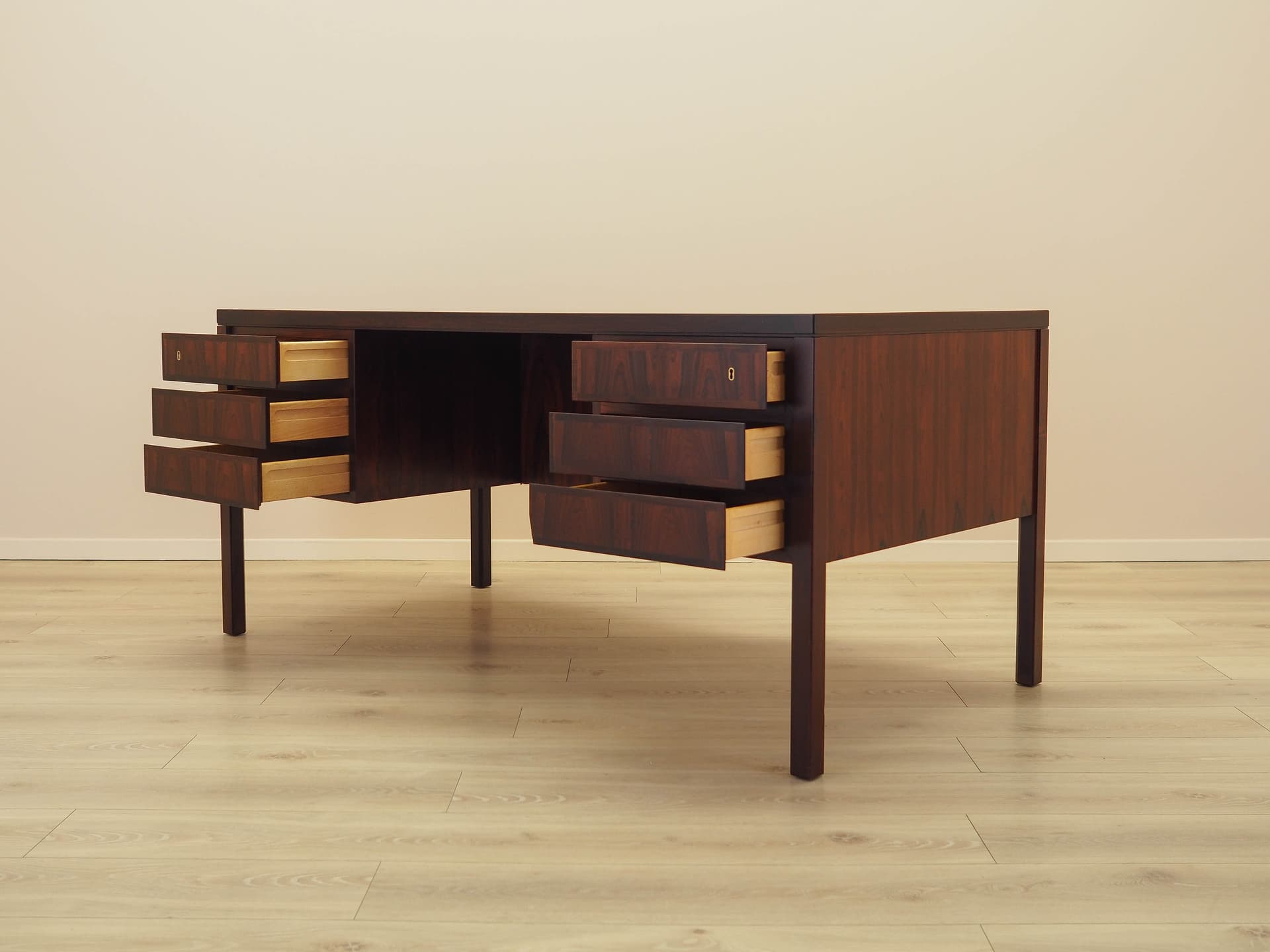 Desk Model 77, brown rosewood, Omann Jun, Denmark, 1970s. - 314787