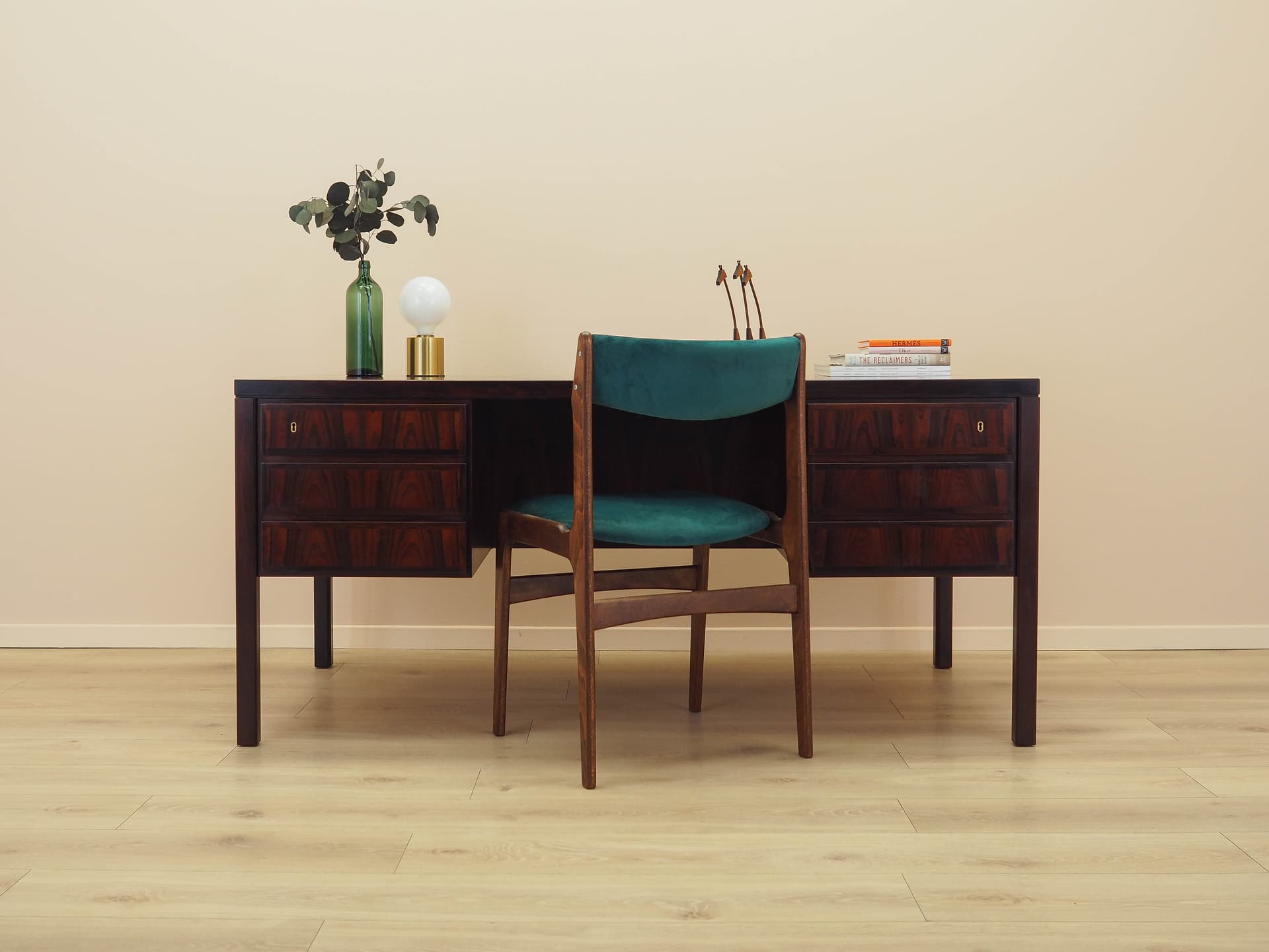 Desk Model 77, brown rosewood, Omann Jun, Denmark, 1970s. - 314786