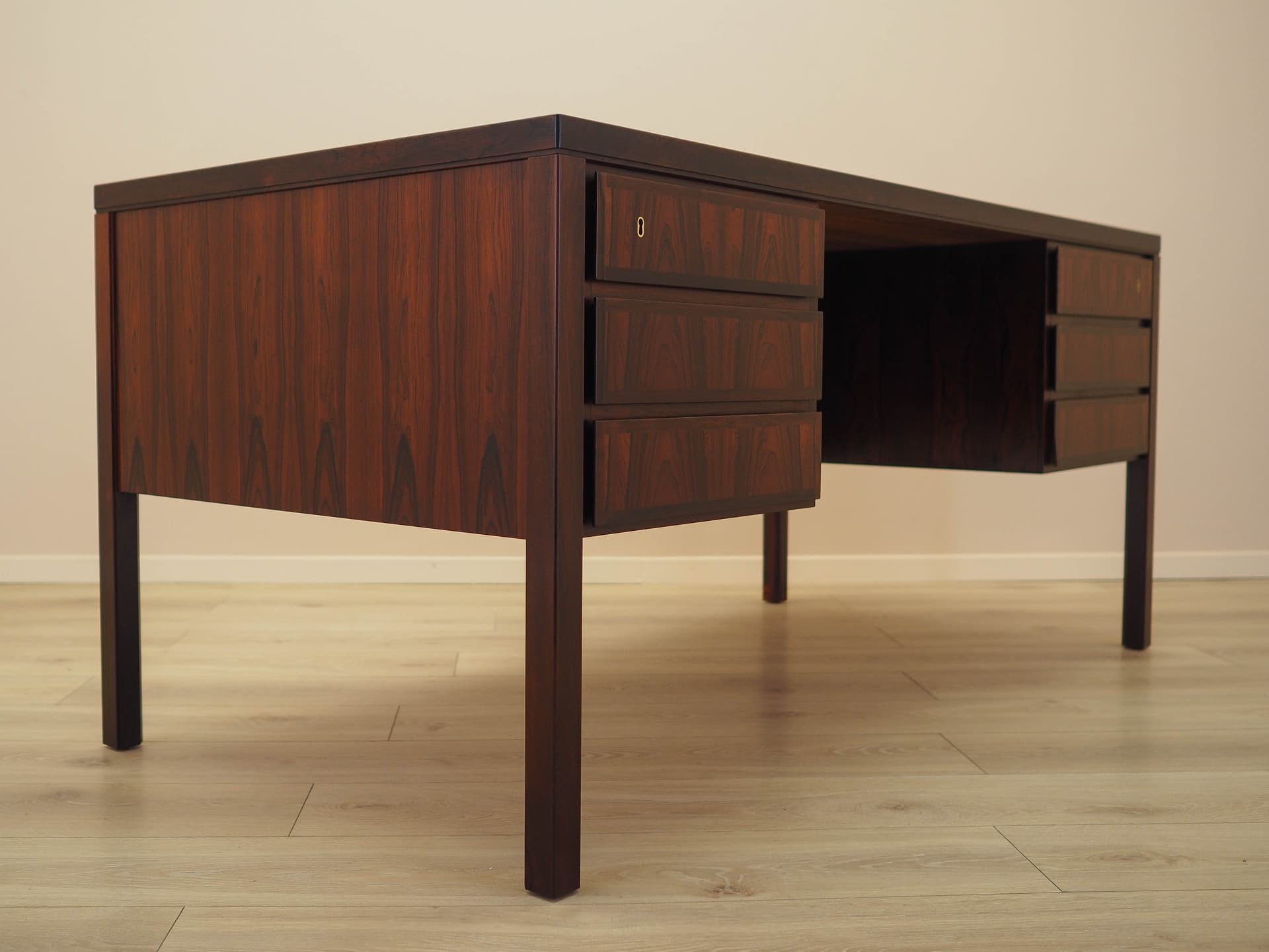 Desk Model 77, brown rosewood, Omann Jun, Denmark, 1970s. - 314796