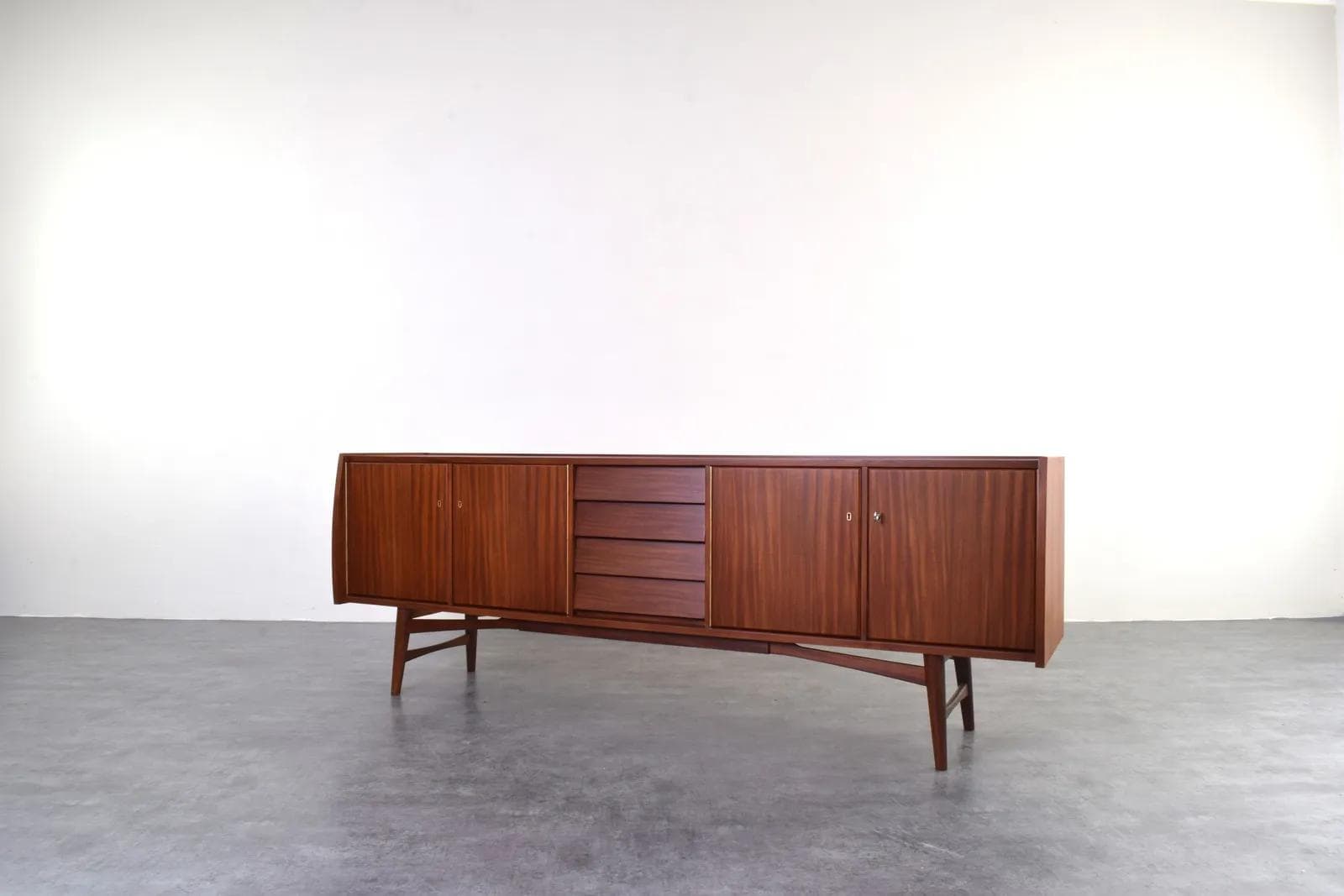 Sideboard, brown teak, Denmark, 1960s. - 315747