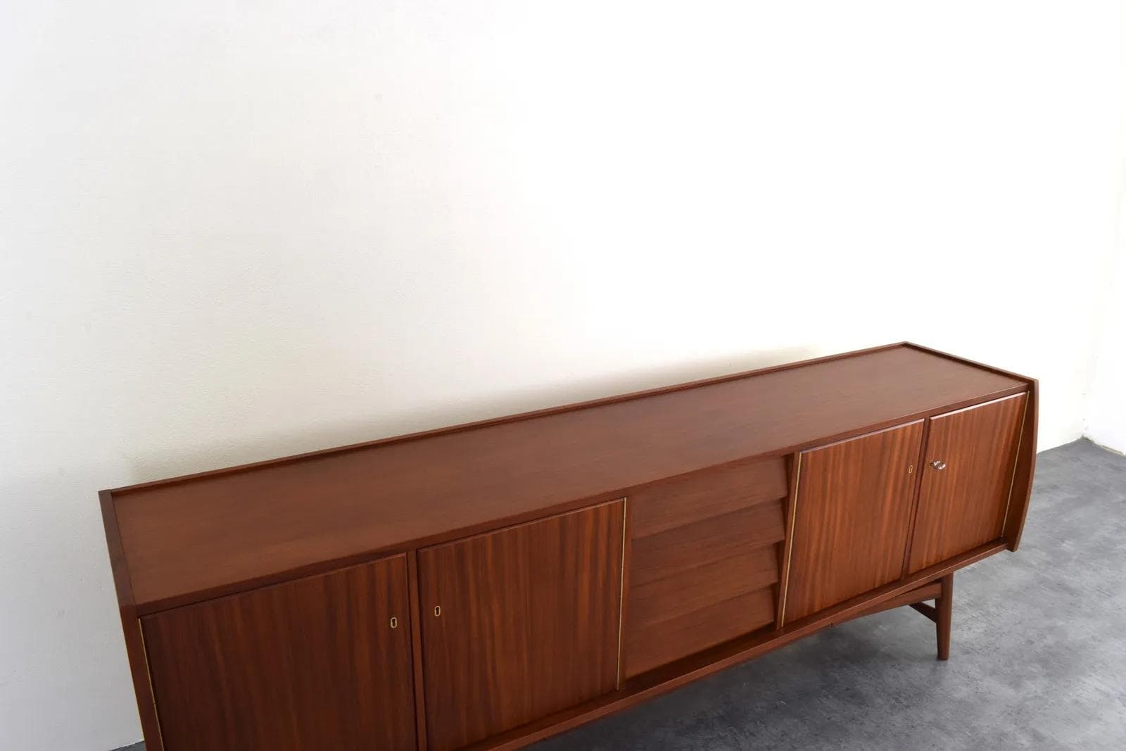 Sideboard, brown teak, Denmark, 1960s. - 315755