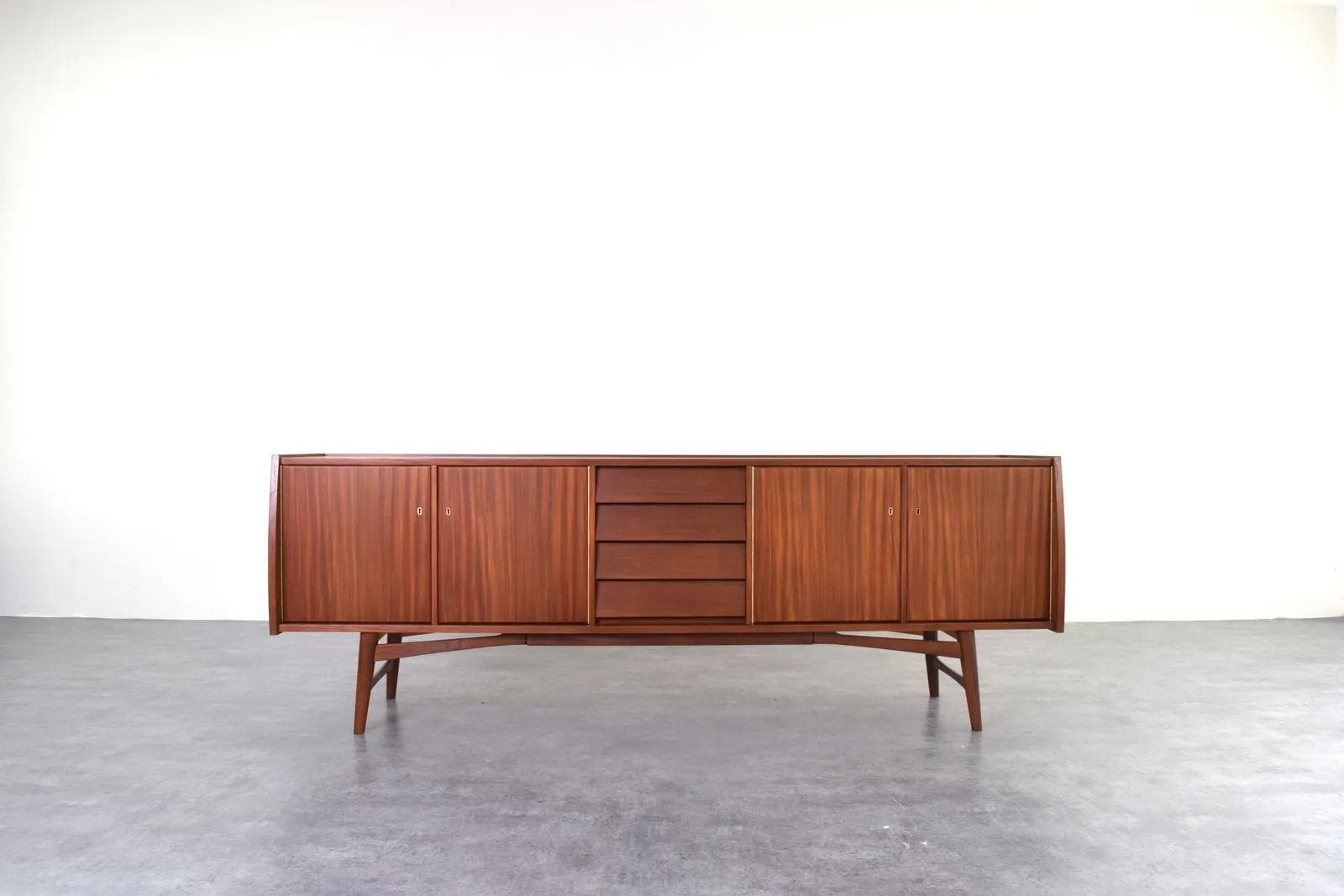 Sideboard, brown teak, Denmark, 1960s. - 315748