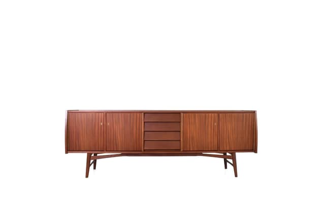 Sideboard, brown teak, Denmark, 1960s. - DIMENSION