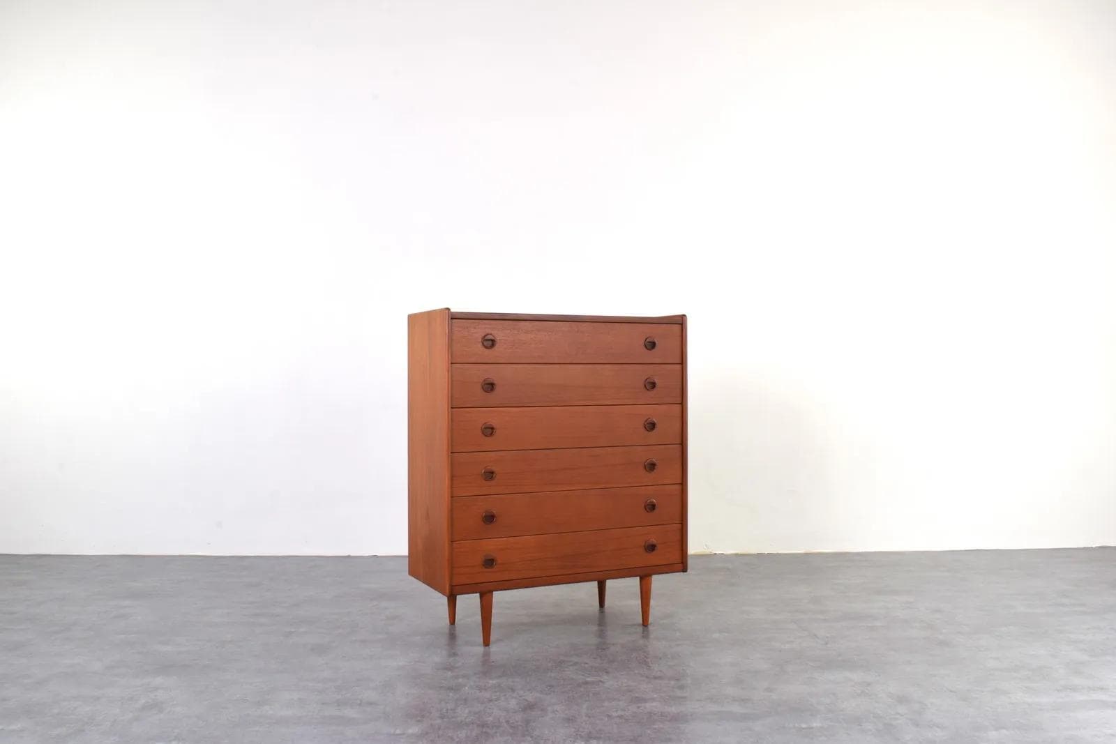 Komoda, brązowy, teak, Dania, lata 60. - 315728