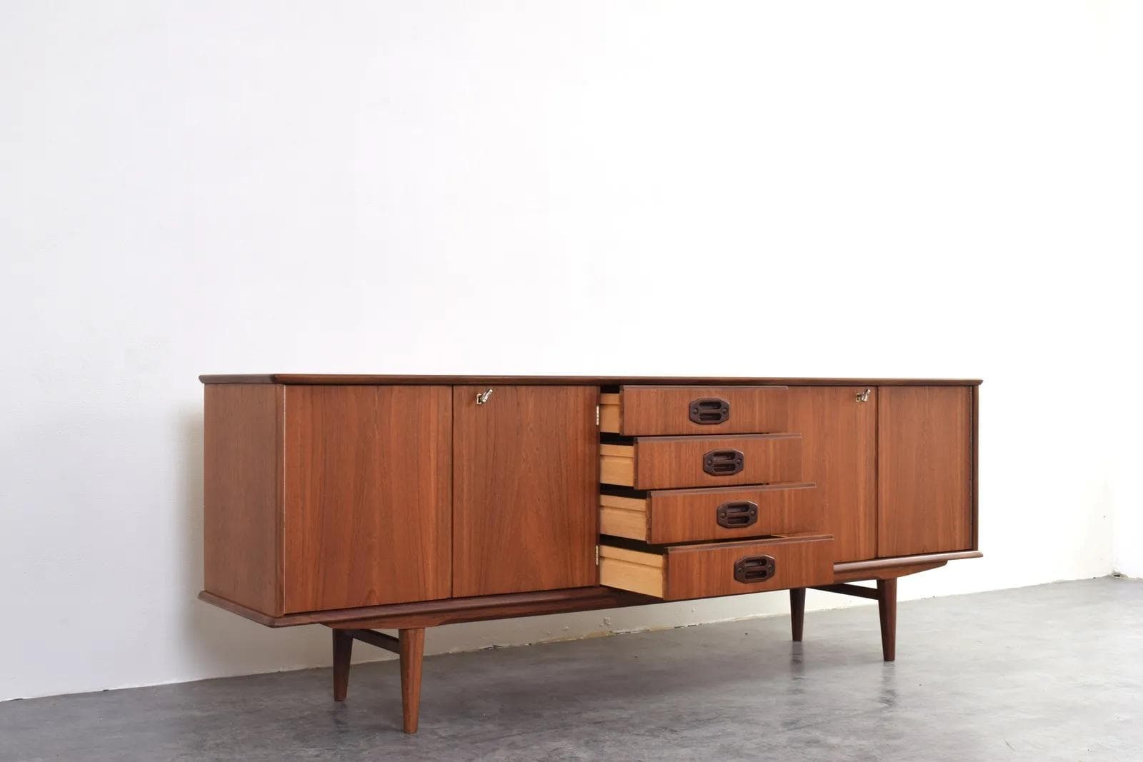 Sideboard, brown, teak, Denmark, 1960s. - 315706