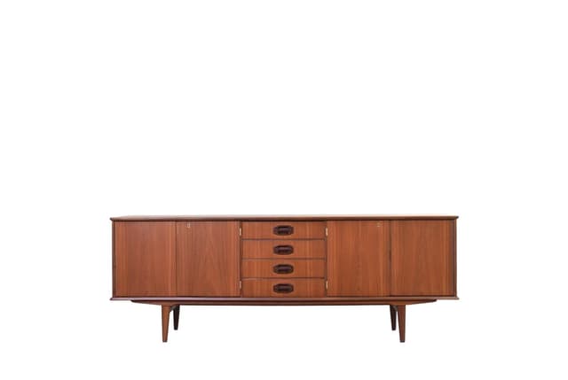 Sideboard, brown, teak, Denmark, 1960s. - DIMENSION