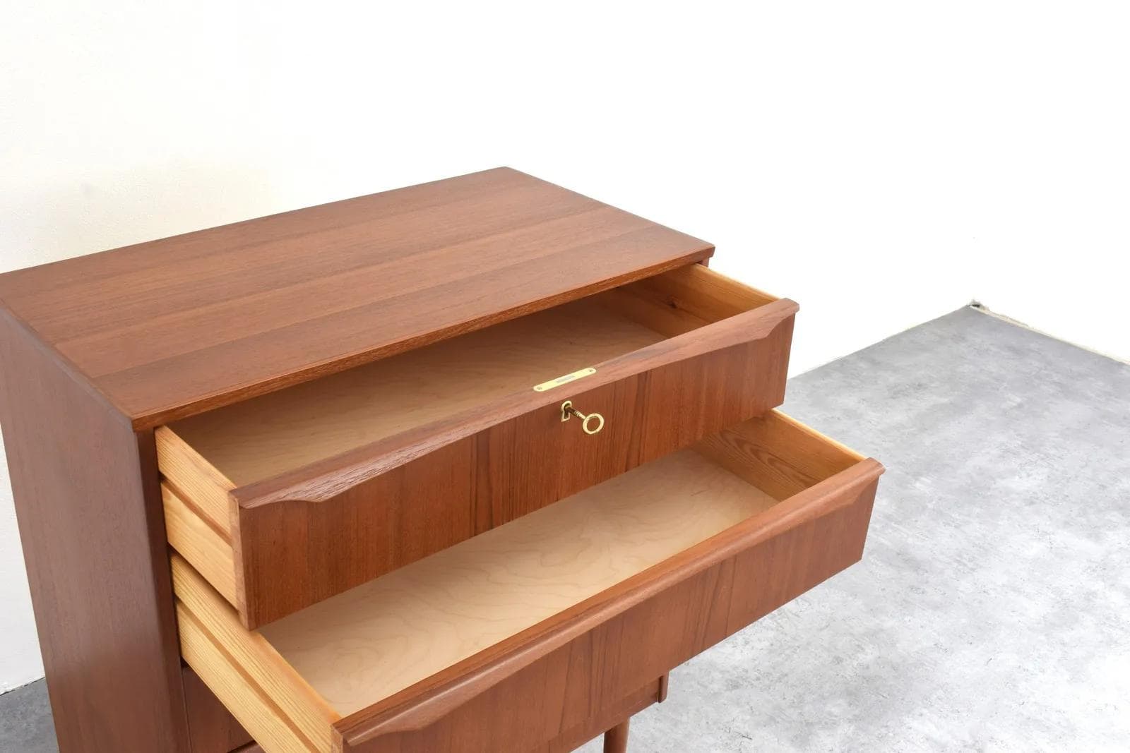 Chest of drawers, brown teak, Denmark, 1960s. - 315685