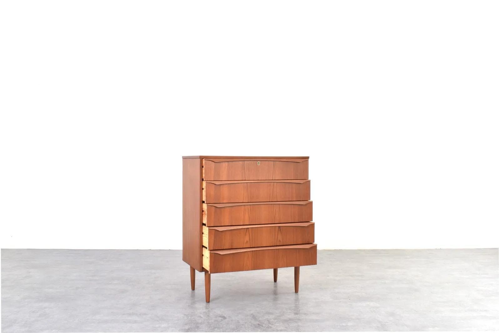 Chest of drawers, brown teak, Denmark, 1960s. - 315681