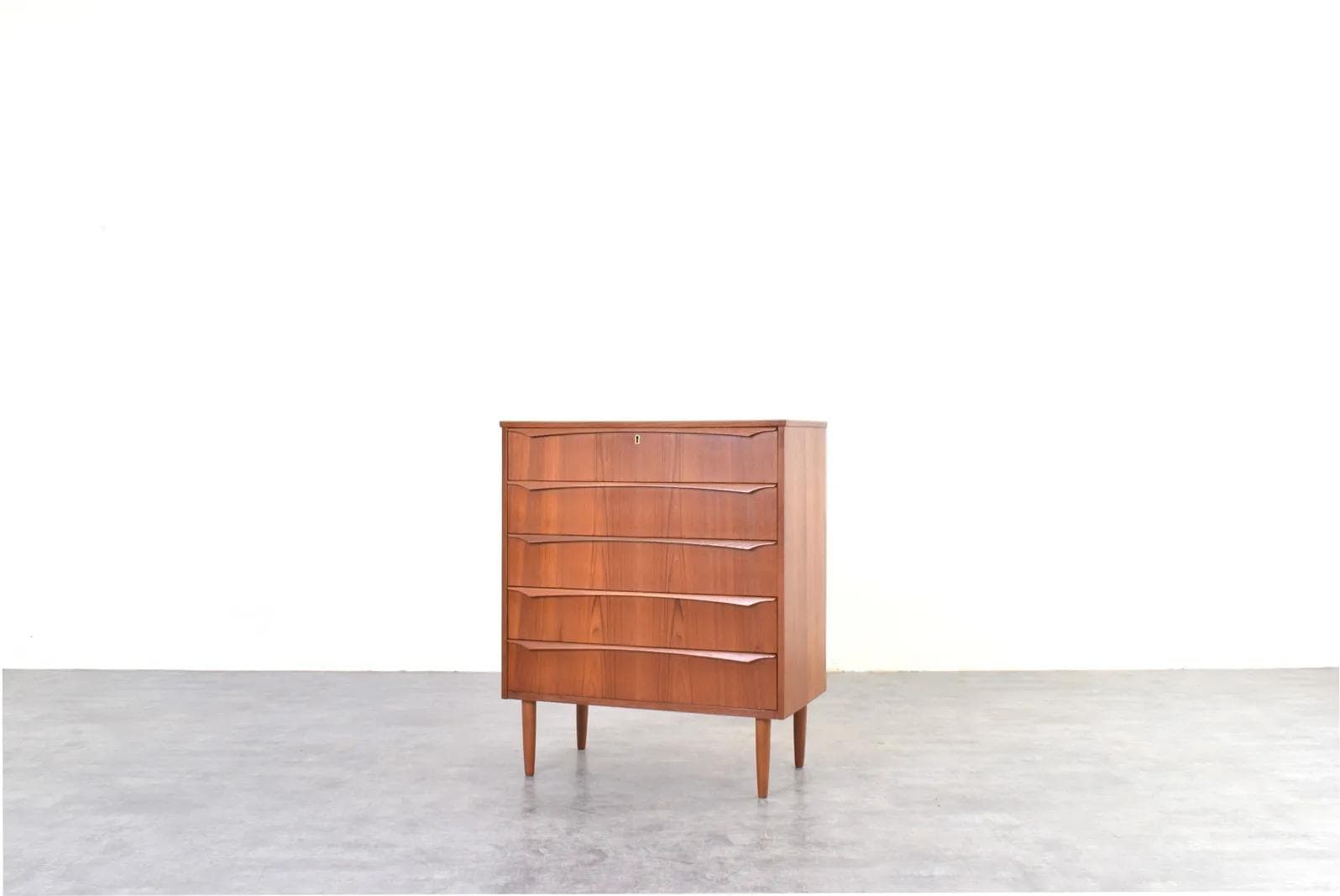 Chest of drawers, brown teak, Denmark, 1960s. - 315678