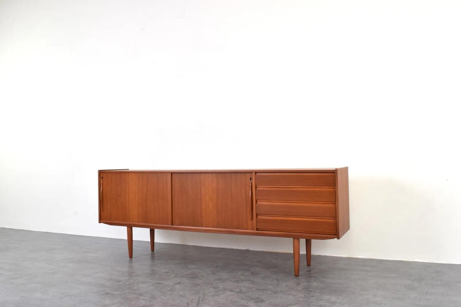 Sideboard, brown teak, Denmark, 1960s. - 315674