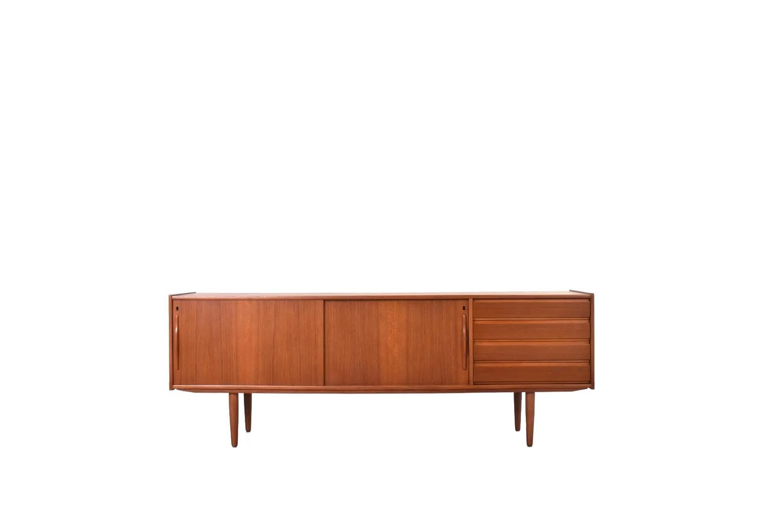 Sideboard, brown teak, Denmark, 1960s.