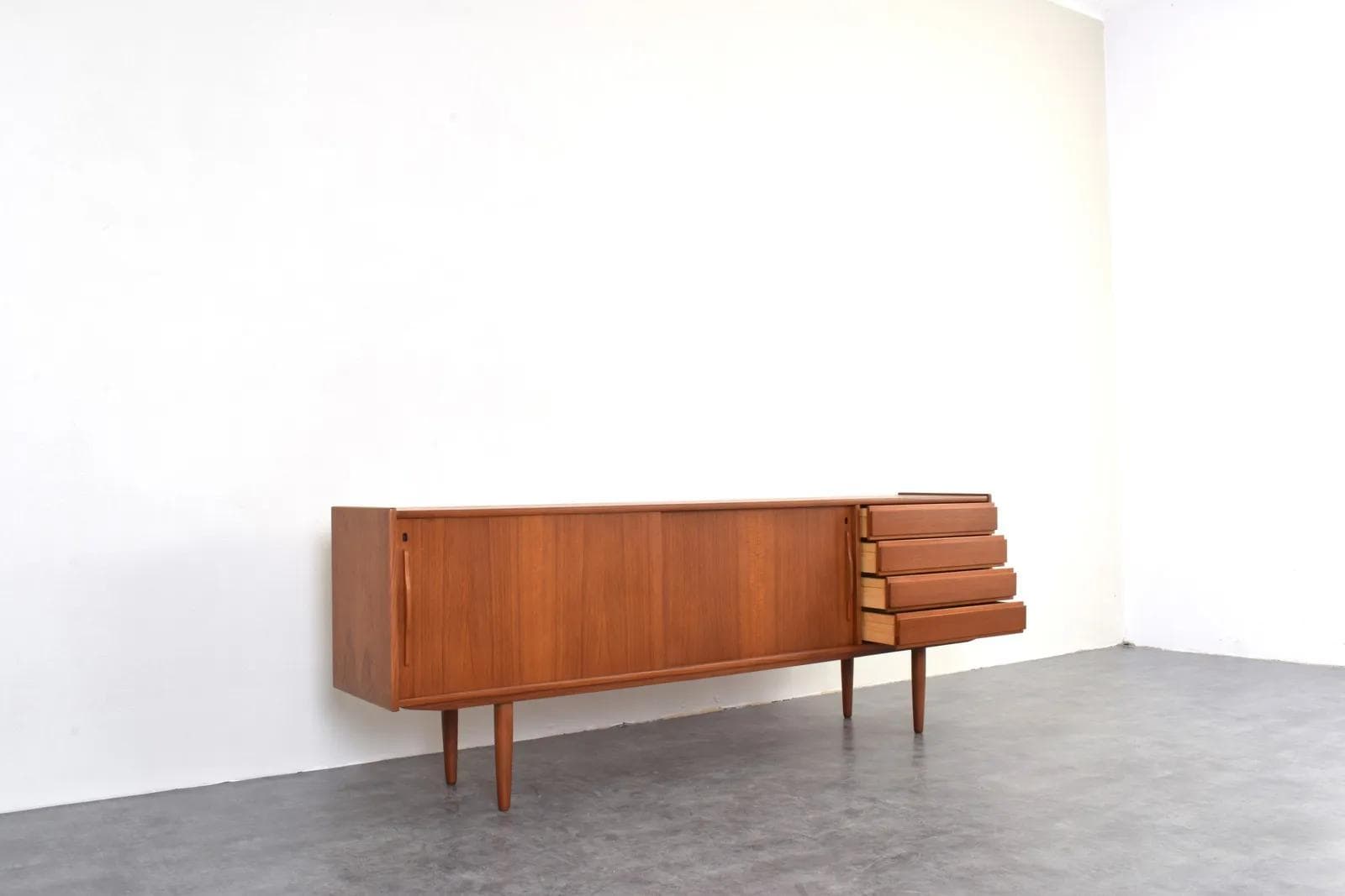 Sideboard, brown teak, Denmark, 1960s. - 315669