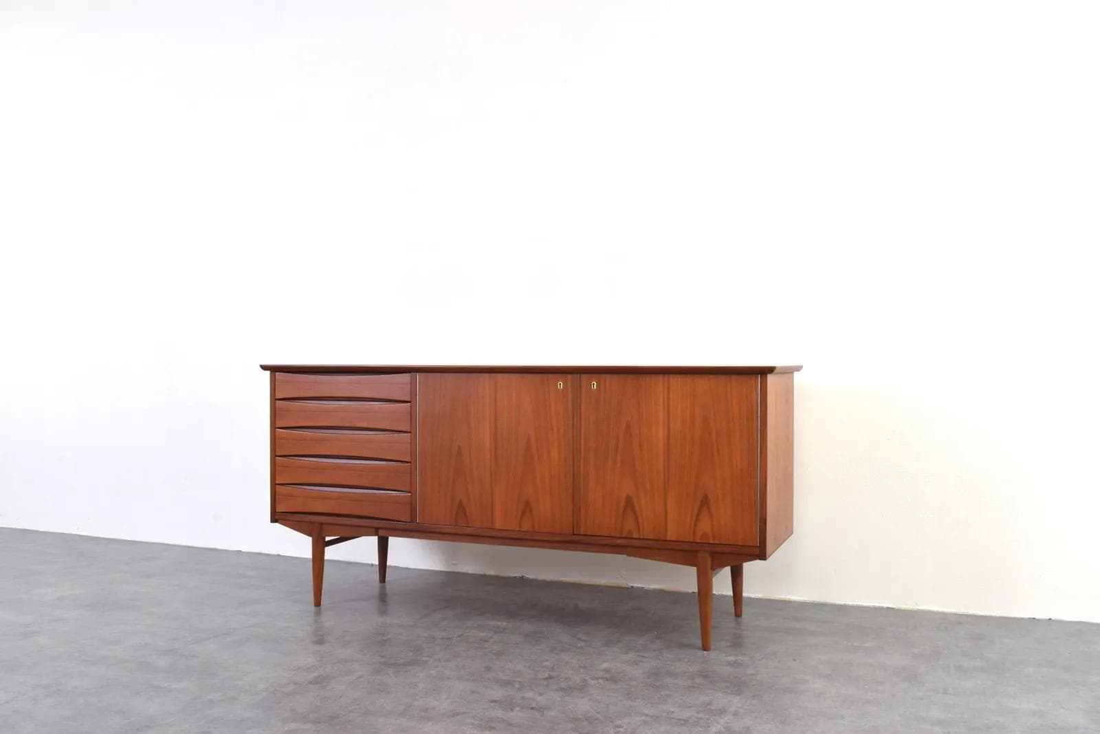 Sideboard, brown teak, by F. Kayser, Norway, 1960s - 315627