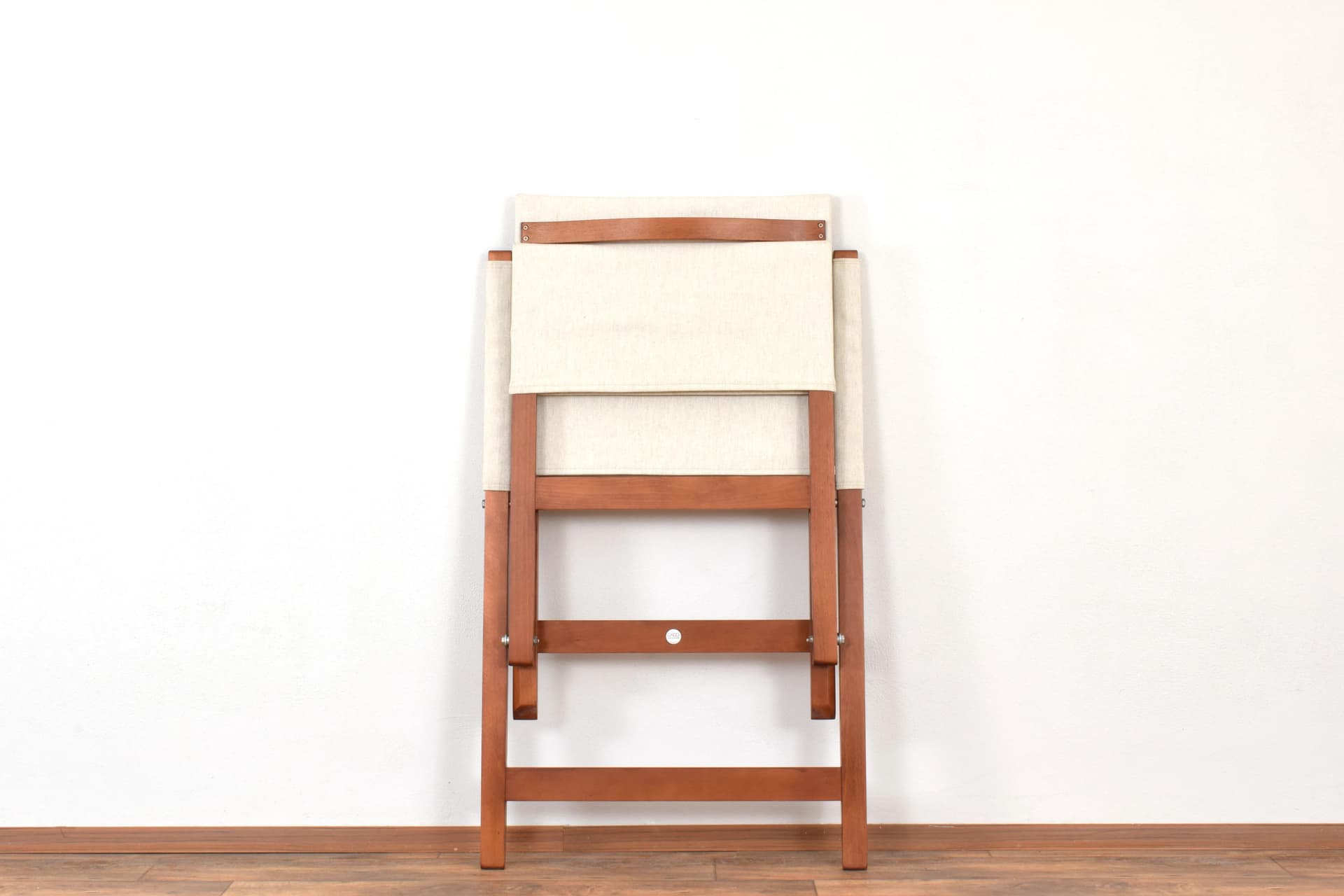 Lounge chair, model 139, brown beech, beige fabric, by L. Vestergaard, Cado, Denmark, 1960s. - 315611