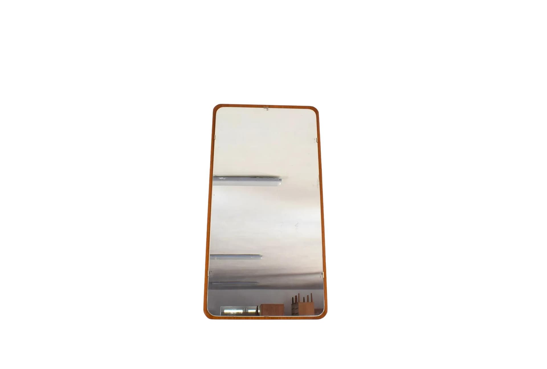 Mirror, brown teak, Denmark, 1960s