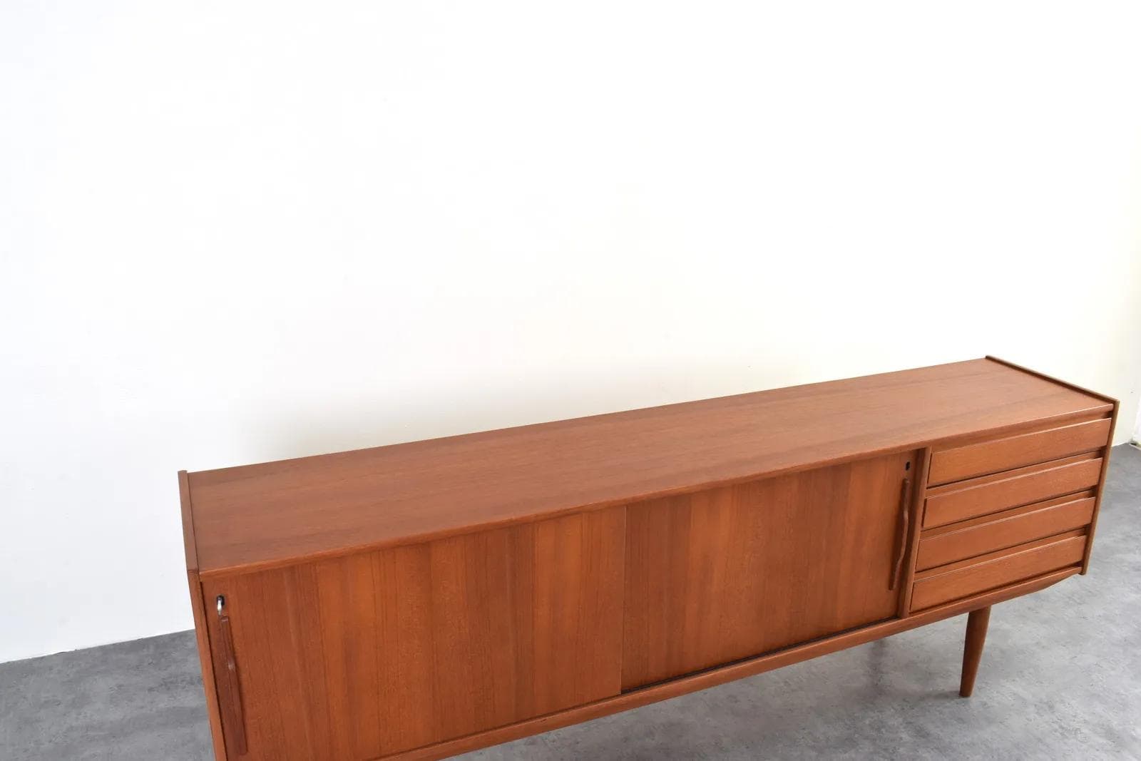Sideboard, brown teak, Denmark, 1960s. - 315542