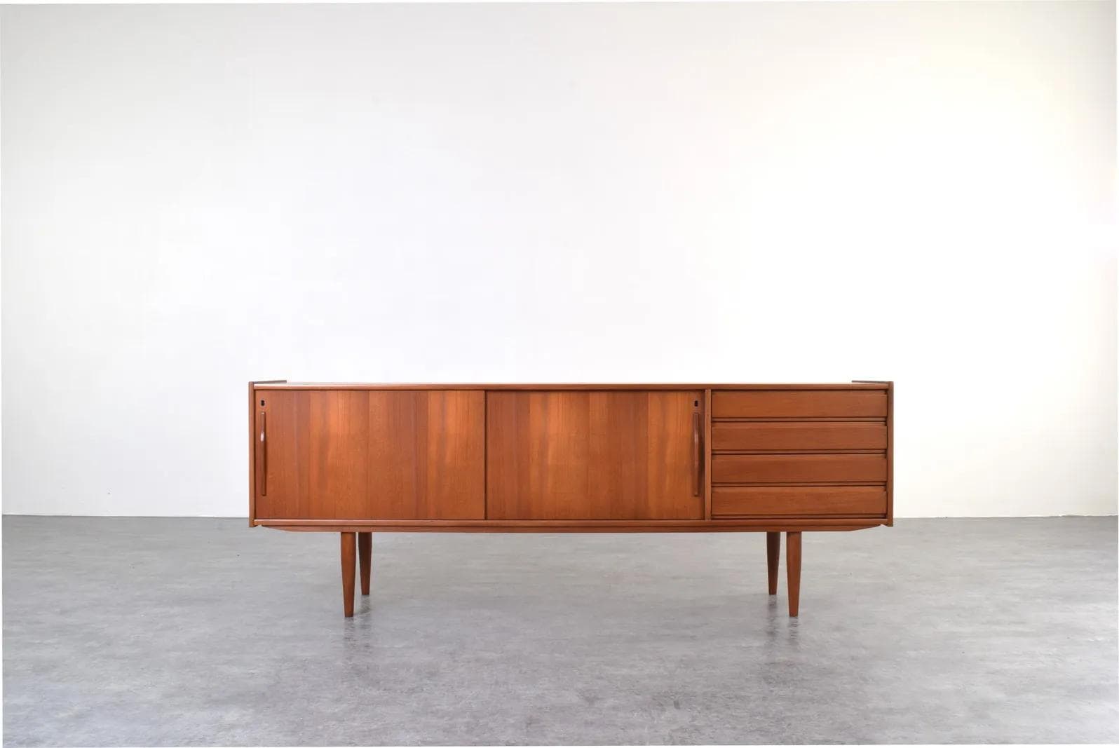Sideboard, brown teak, Denmark, 1960s. - 315540
