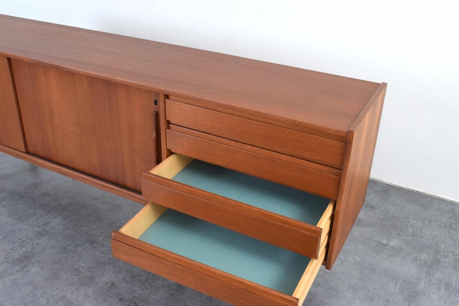 Sideboard, brown teak, Denmark, 1960s. - 315548