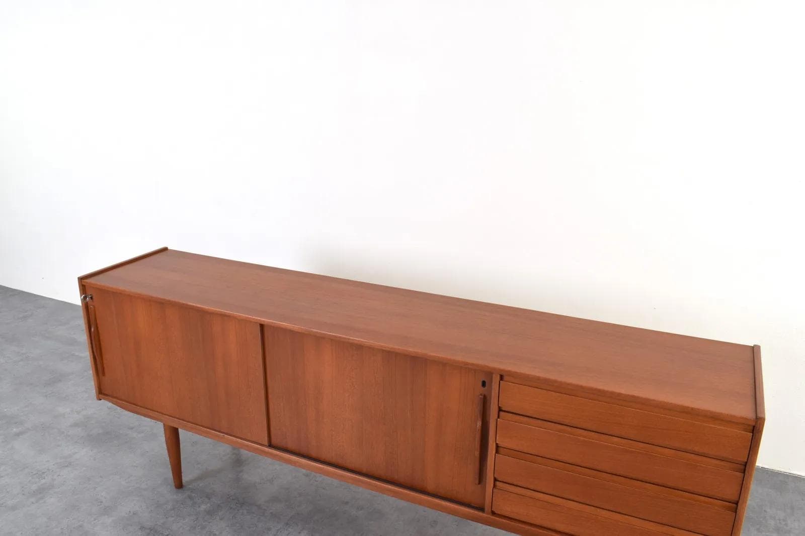 Sideboard, brown teak, Denmark, 1960s. - 315547