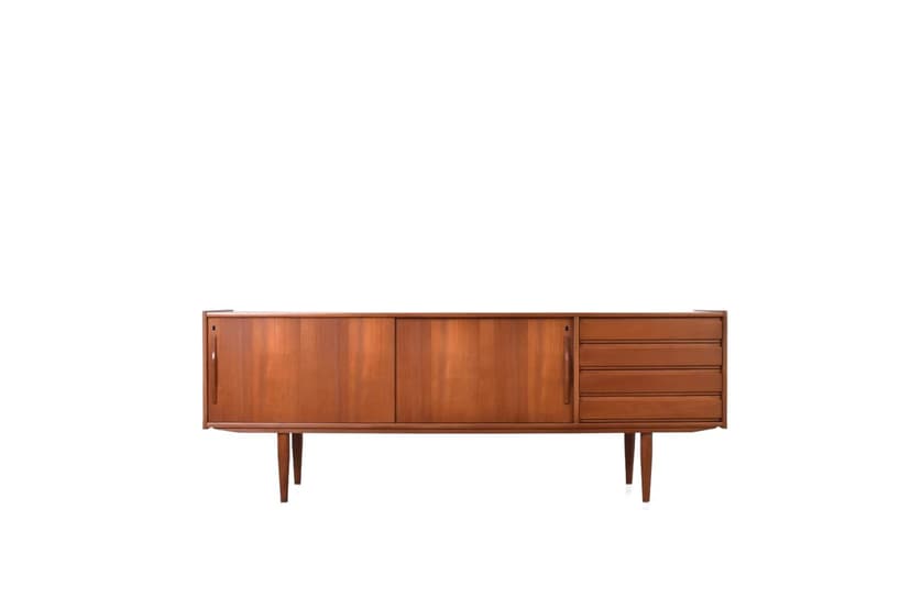 Sideboard, brown teak, Denmark, 1960s.