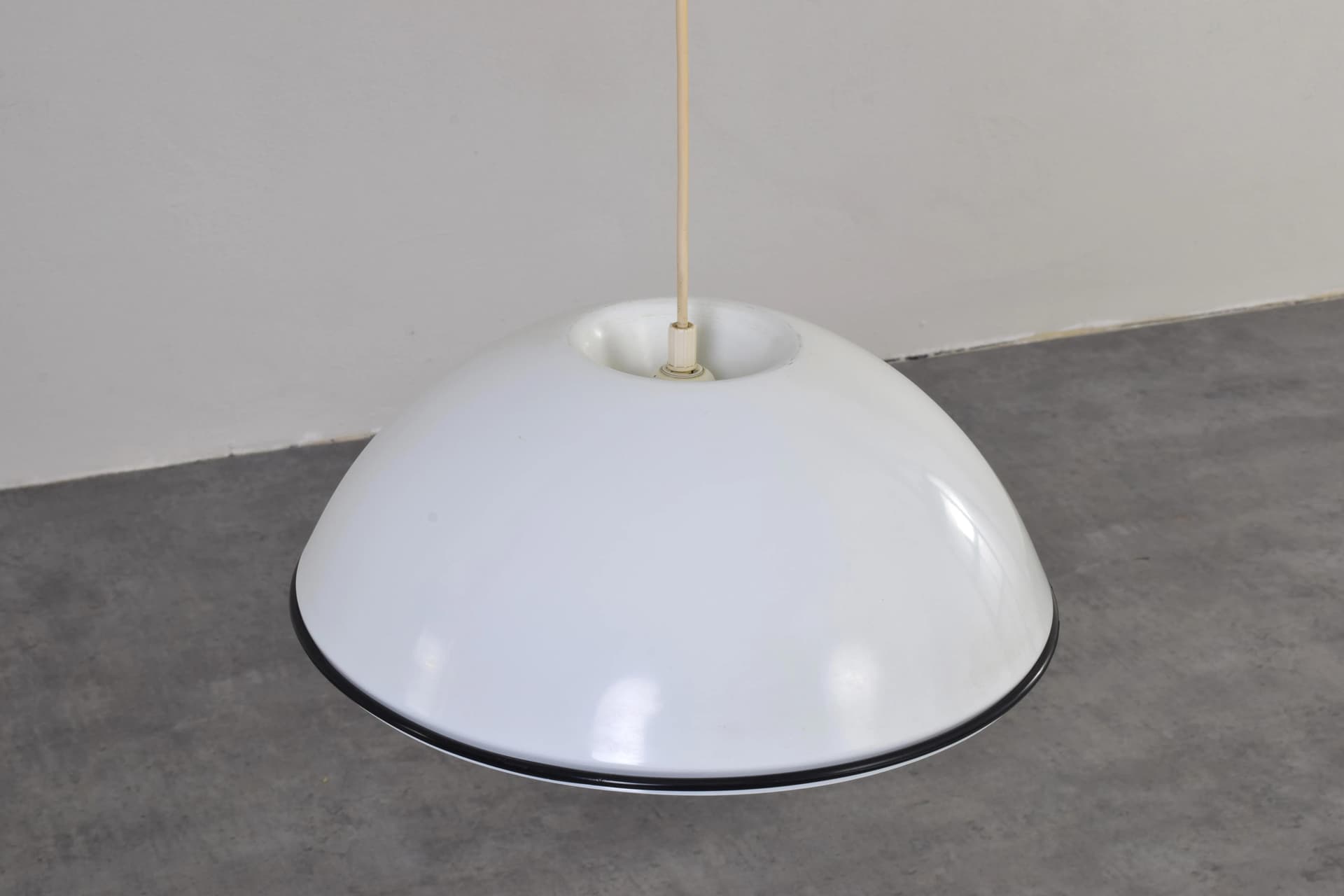 Pendant lamp, white metal, by A. Castiglioni, Flos, Italy, 1970s. - 315516