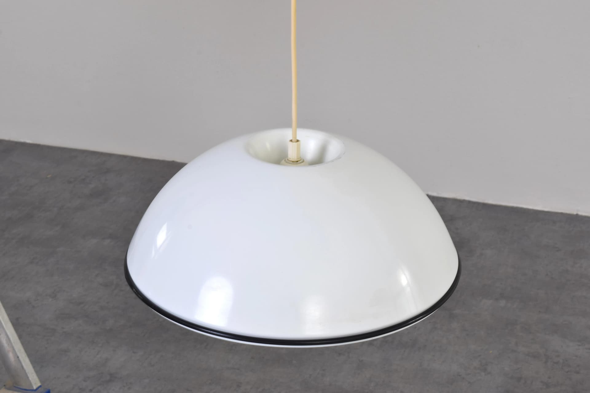 Pendant lamp, white metal, by A. Castiglioni, Flos, Italy, 1970s. - 315517