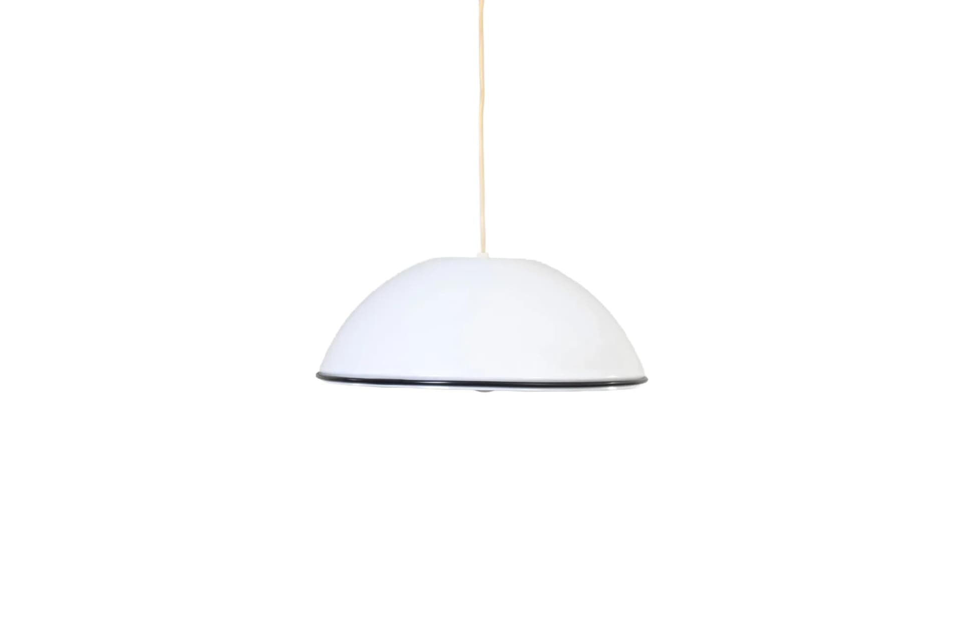 Pendant lamp, white metal, by A. Castiglioni, Flos, Italy, 1970s.