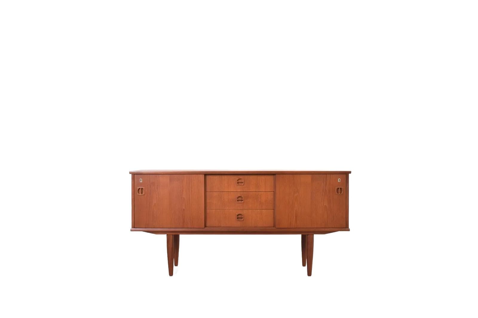 Sideboard, brown teak, Denmark, 1960s.