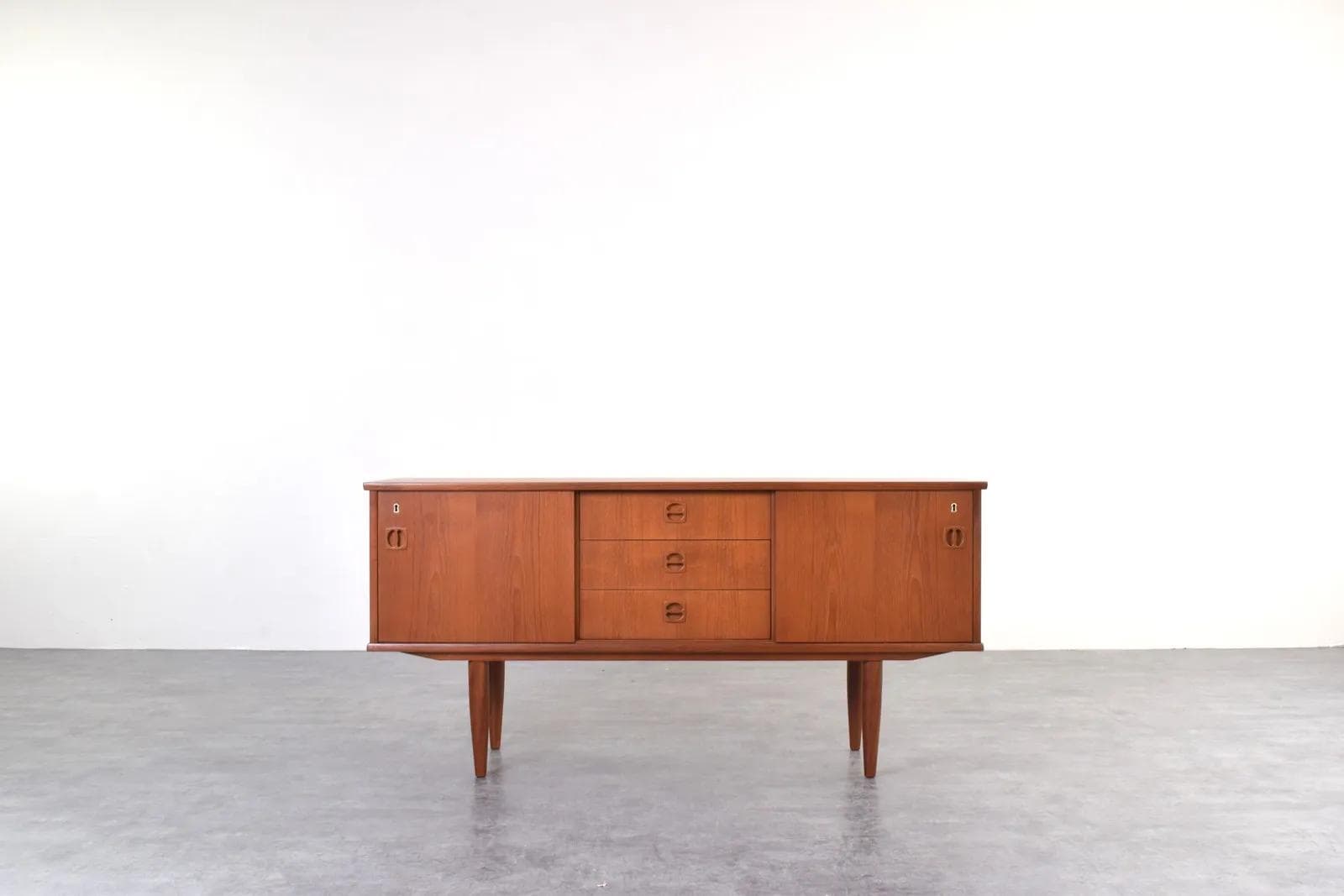 Sideboard, brown teak, Denmark, 1960s. - 315503