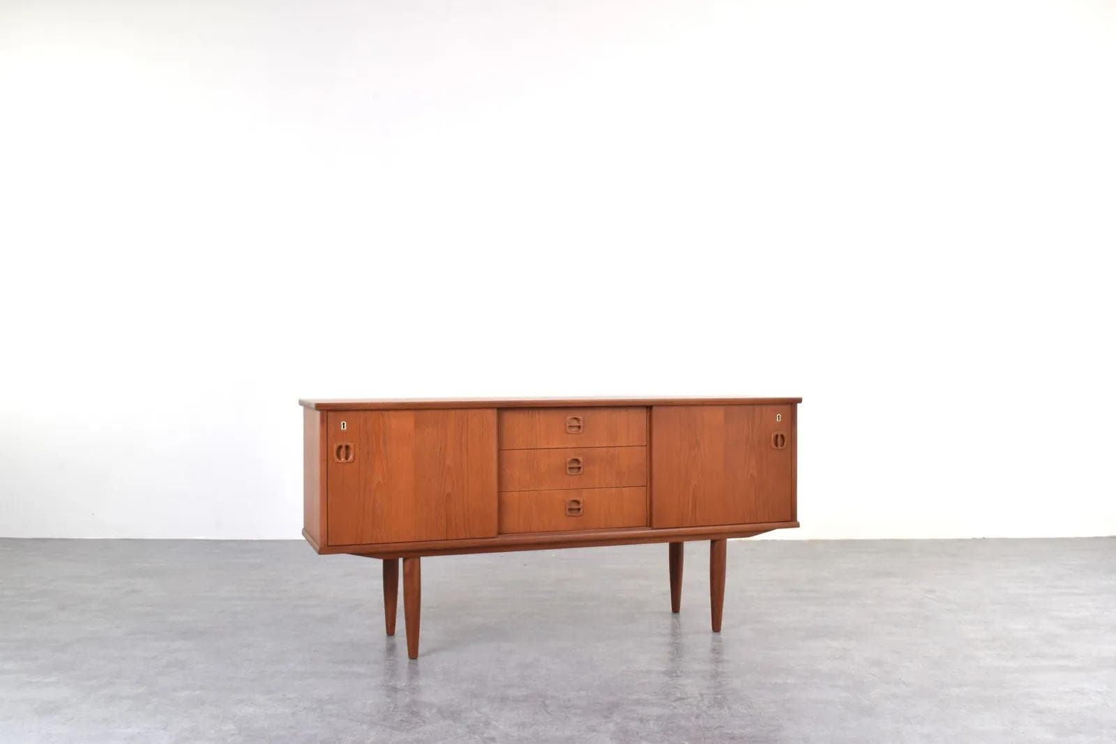 Sideboard, brown teak, Denmark, 1960s. - 315507