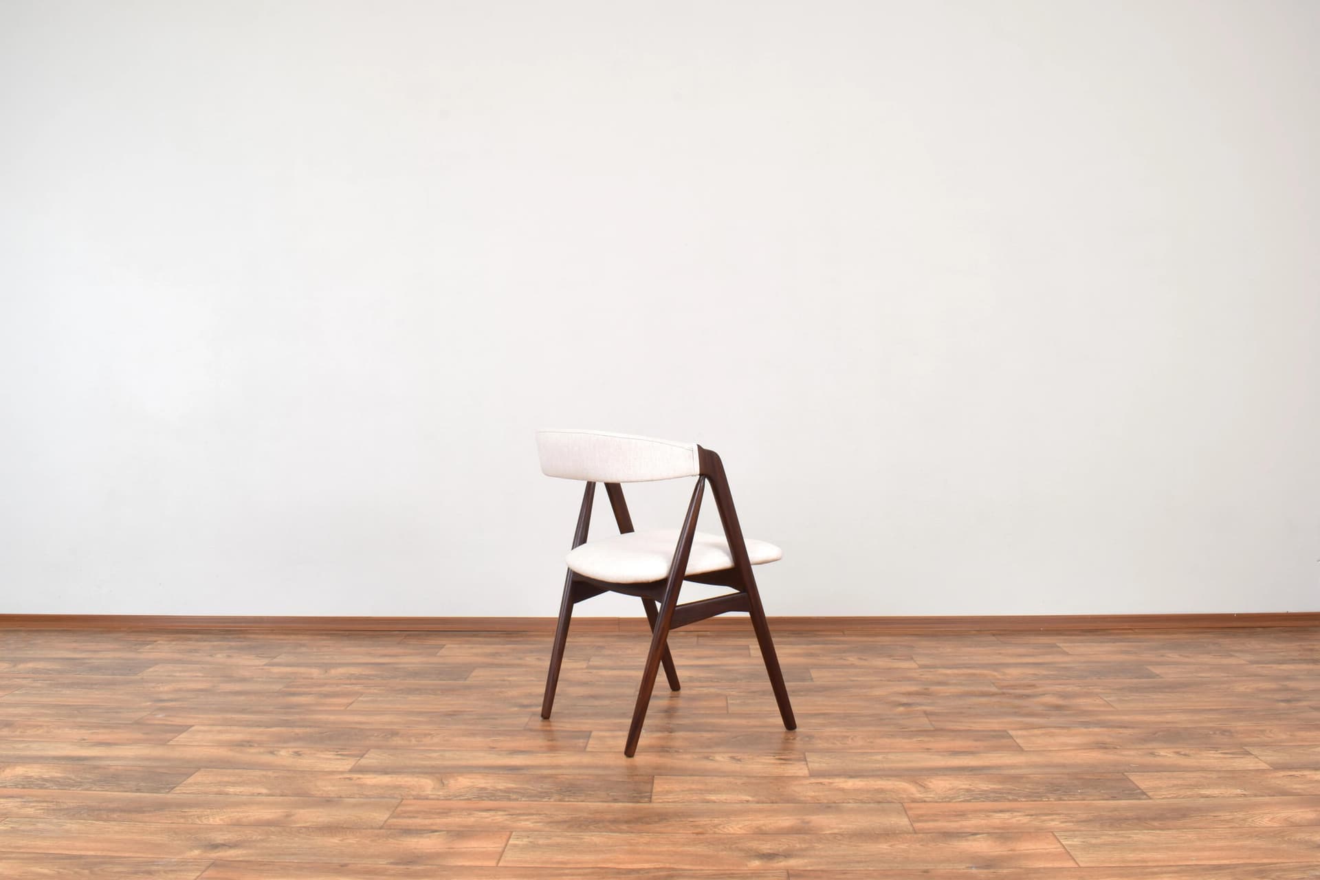 Set of four chairs model 205, brown teak, beige fabric, by Th. Harlev, Denmark, 1960s. - 315485