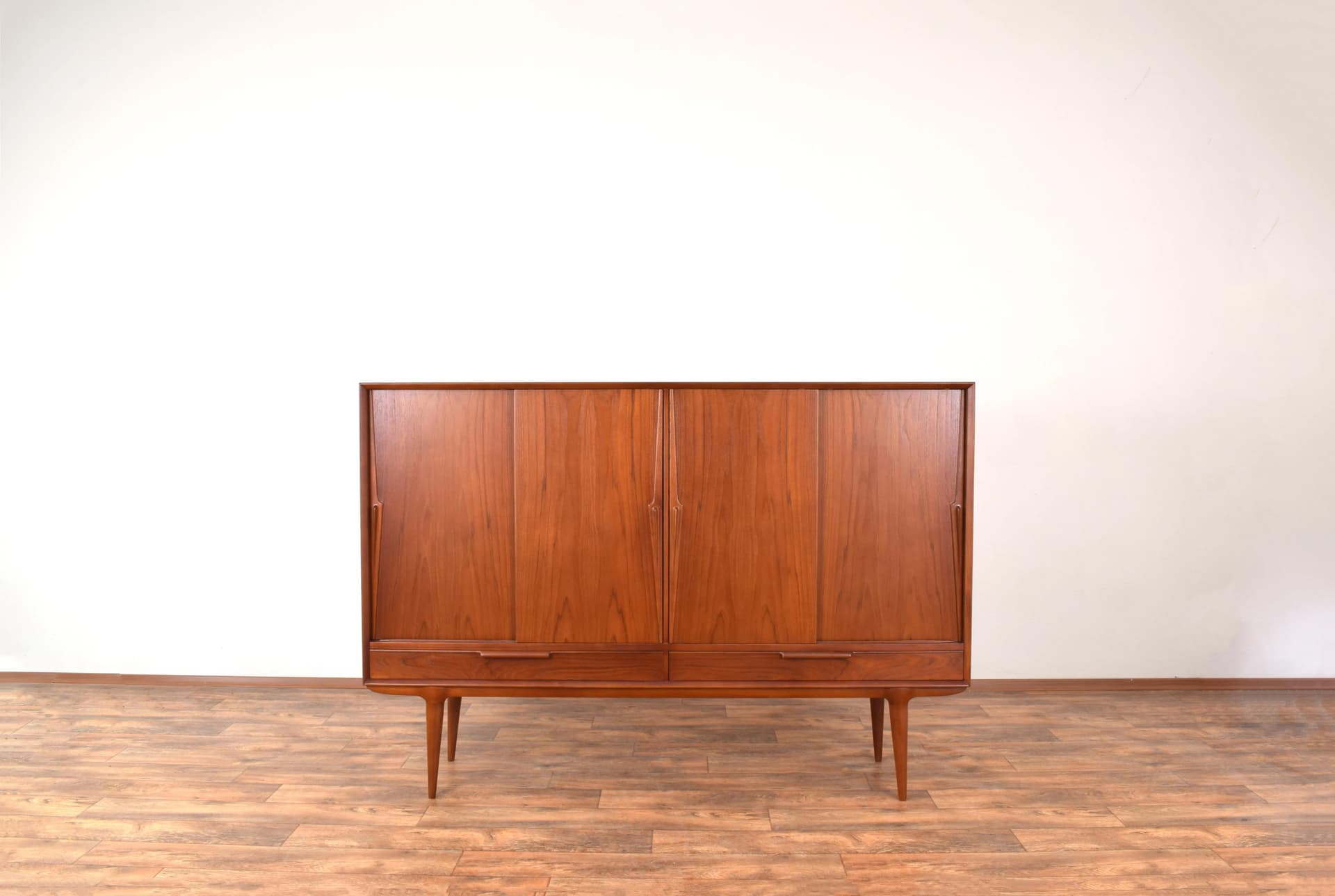 Highboard Model 13, brown teak, by G. Omann, Omann Jun, Denmark, 1960s. - 315459