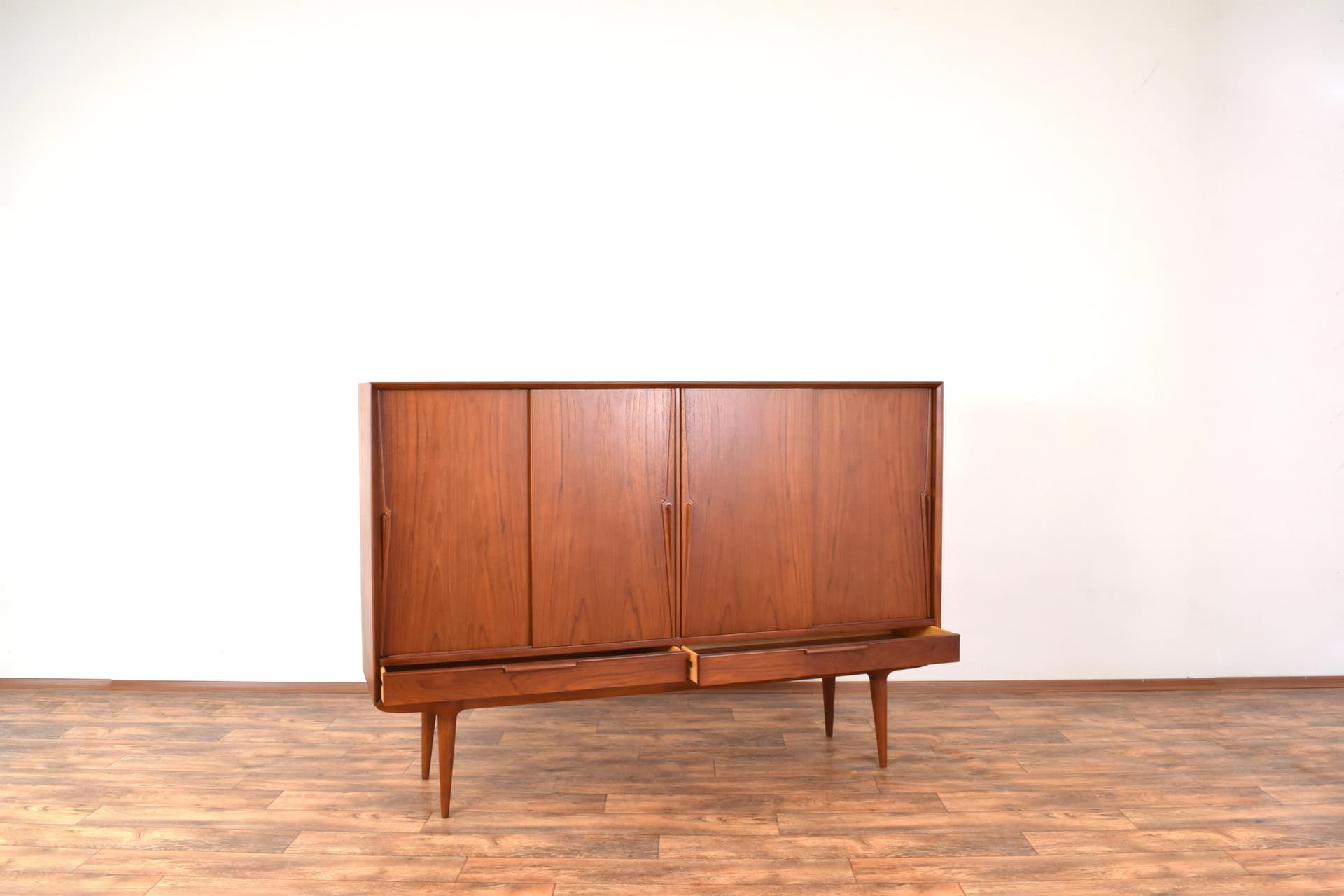 Highboard Model 13, brown teak, by G. Omann, Omann Jun, Denmark, 1960s. - 315461