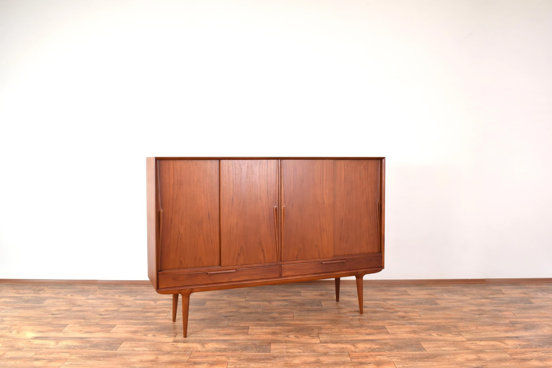 Highboard Model 13, brown teak, by G. Omann, Omann Jun, Denmark, 1960s. - 315462