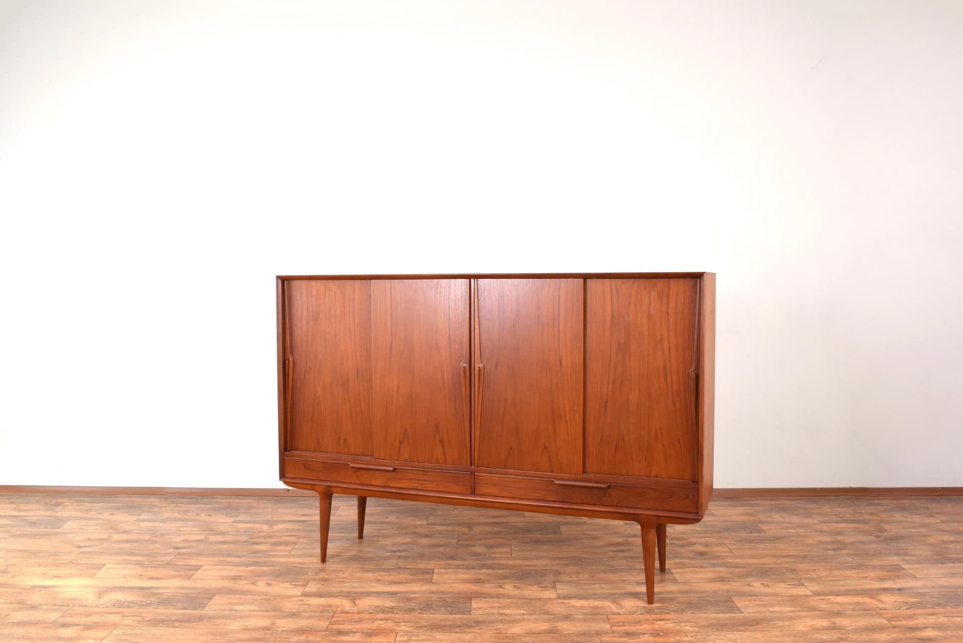 Highboard Model 13, brown teak, by G. Omann, Omann Jun, Denmark, 1960s. - 315464